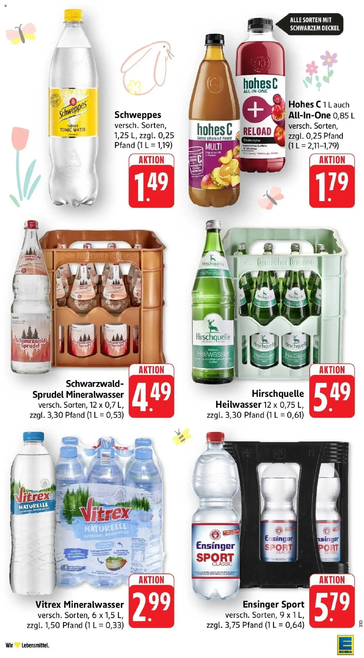 Edeka prospekt Göppingen-Ursenwang	 – gültig ab 30.03.2026 | Seite: 39 | Produkte: Schweppes, Mineralwasser, Hohes c