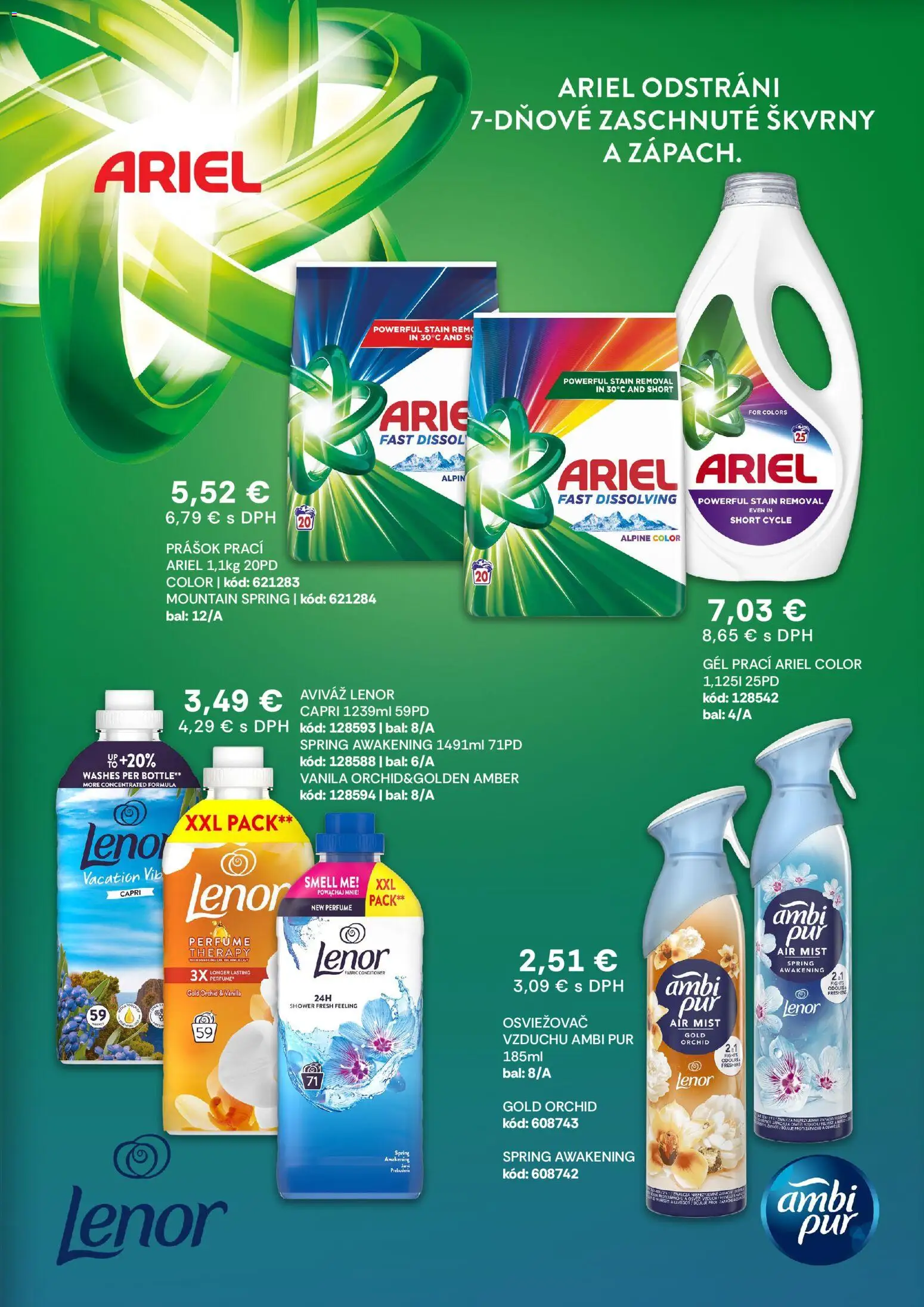 Nové Labaš akcie – leták je platný od 13.02.2026 | Strana: 23 | Produkty: Aviváž, Ariel, Lenor