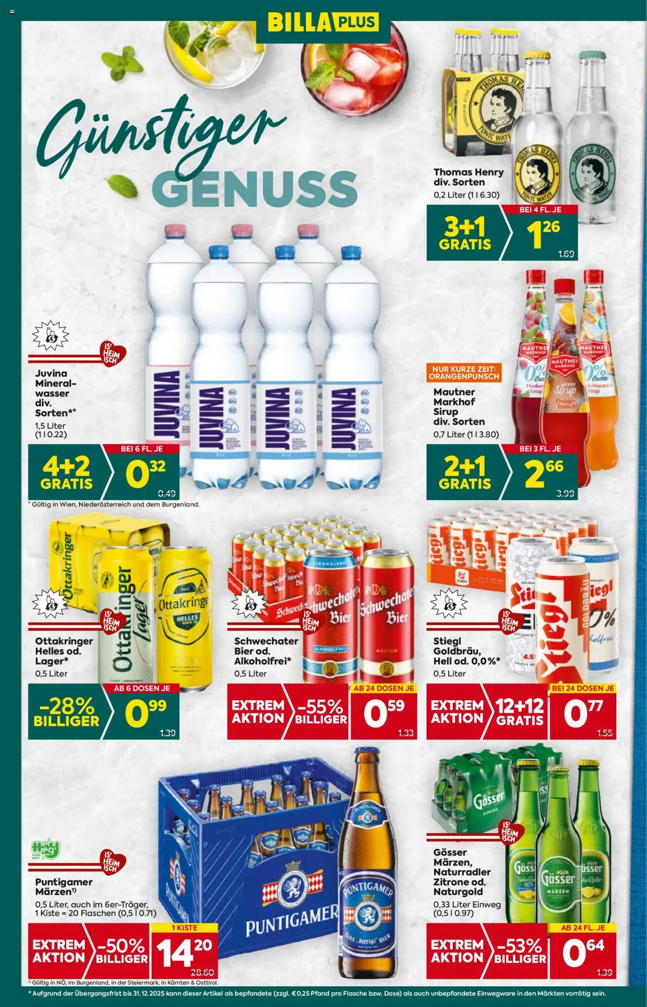 Billa Plus - Niederösterreich gültig ab 09.10.2025 | Seite: 14 | Produkte: Wasser, Zucker, Zitrone, Orangen