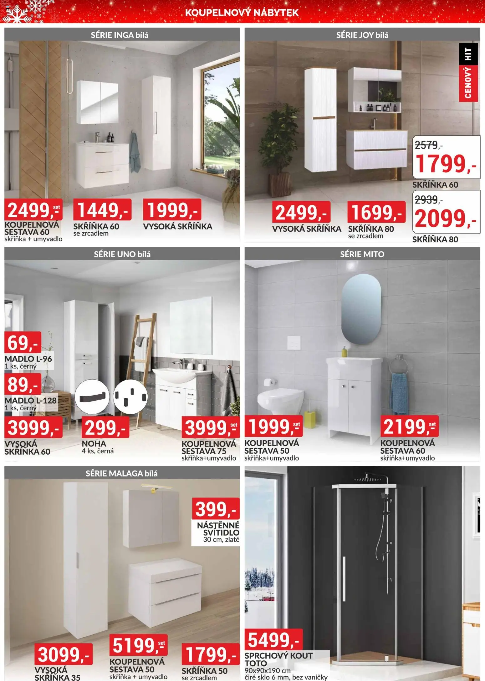 BAUMAX leták - Cheb, Otvice, Plzeň od 01.12.2025 | Strana: 12 | Produkty: Nábytek, Skříňka, Sprchový kout, Koupelnová skříňka