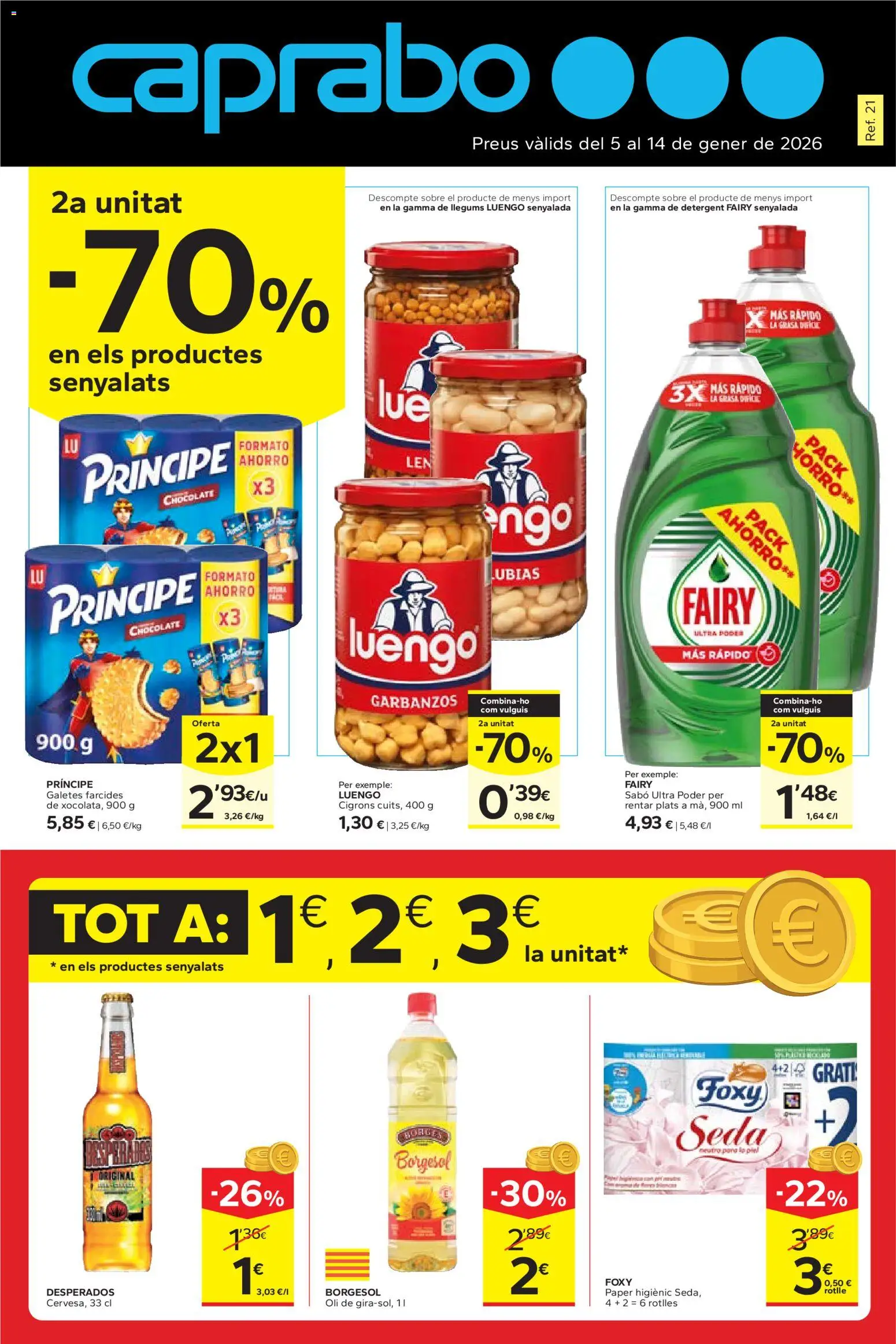 Caprabo folleto │ válido desde el 05.01.2026 | Página: 1 | Productos: Chocolate, Παρμεζάνα