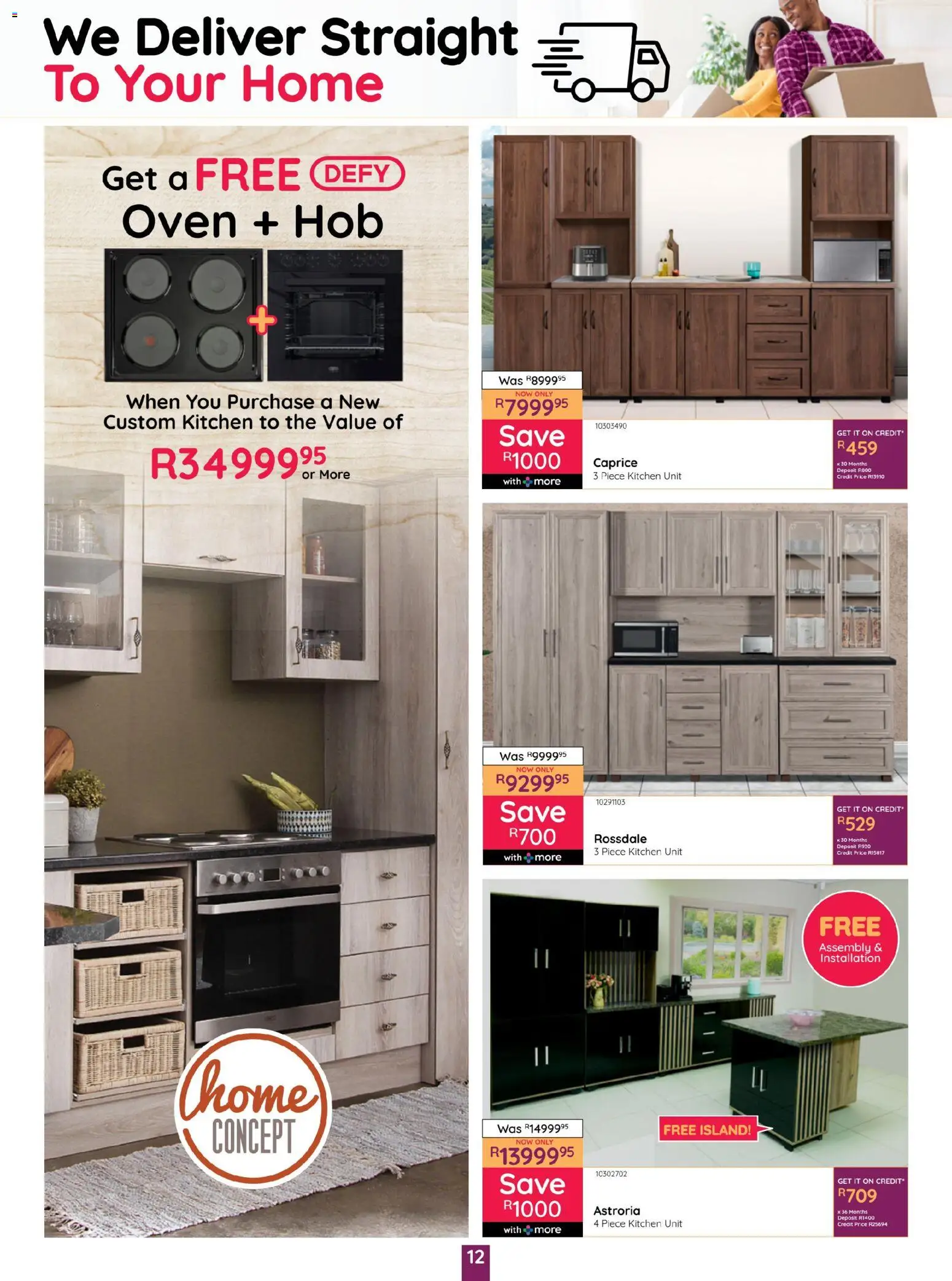 New Bradlows catalogue – valid from 29.12.2025 | Page: 12 | Products: Oven, Hob, Kitchen unit