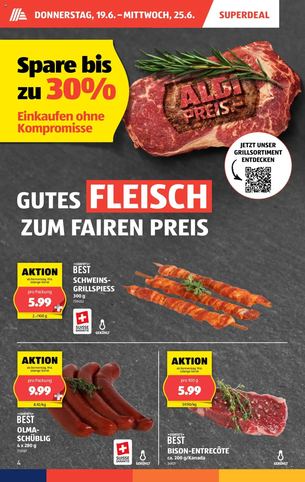 Aldi Aktionen ab 19.06.2025 | Seite: 4 | Produkte: Grill