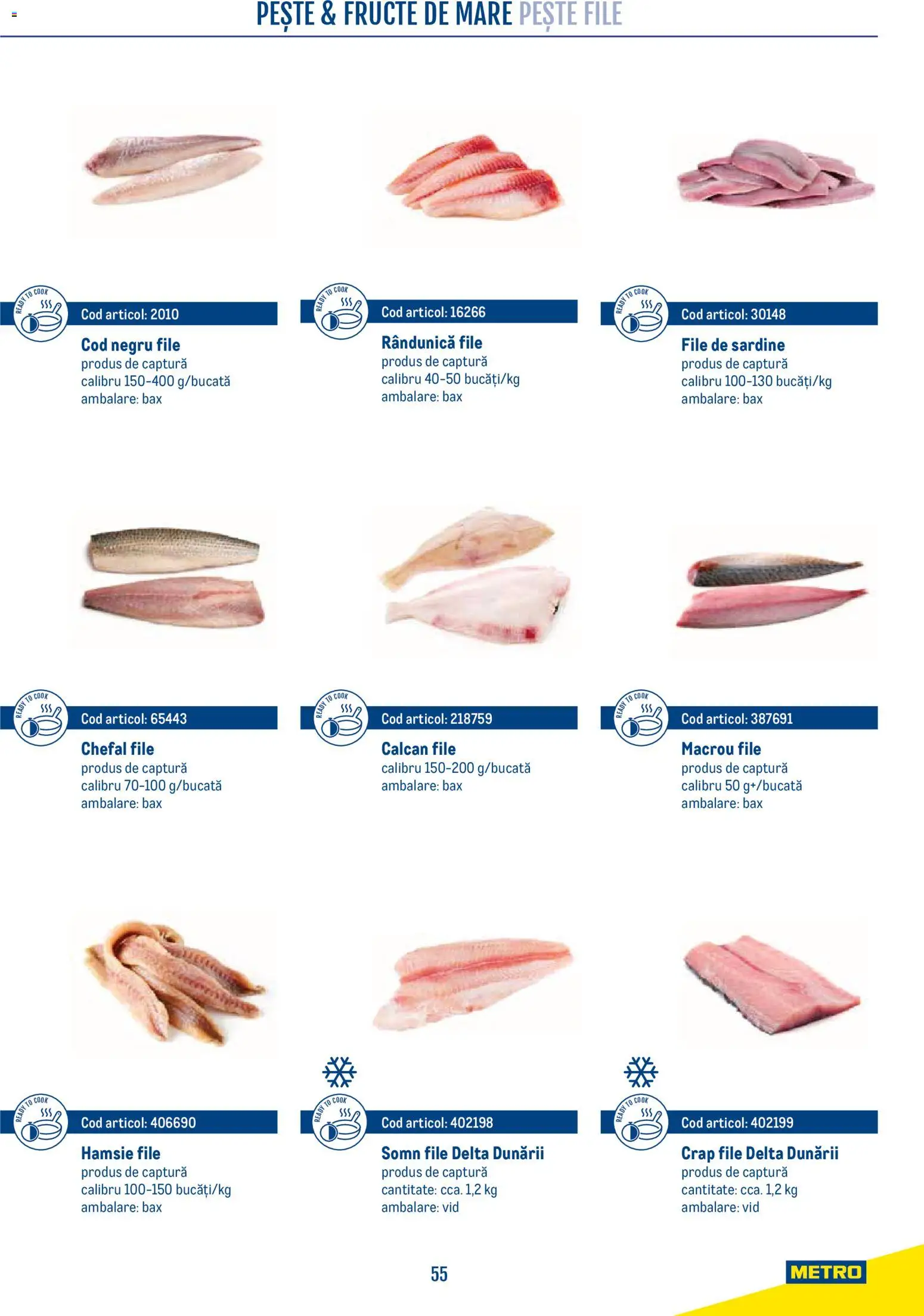 Noul catalog Metro – valabil de la 21.04.2026 | Pagină: 55 | Produse: Pește, Fructe, Fructe De Mare