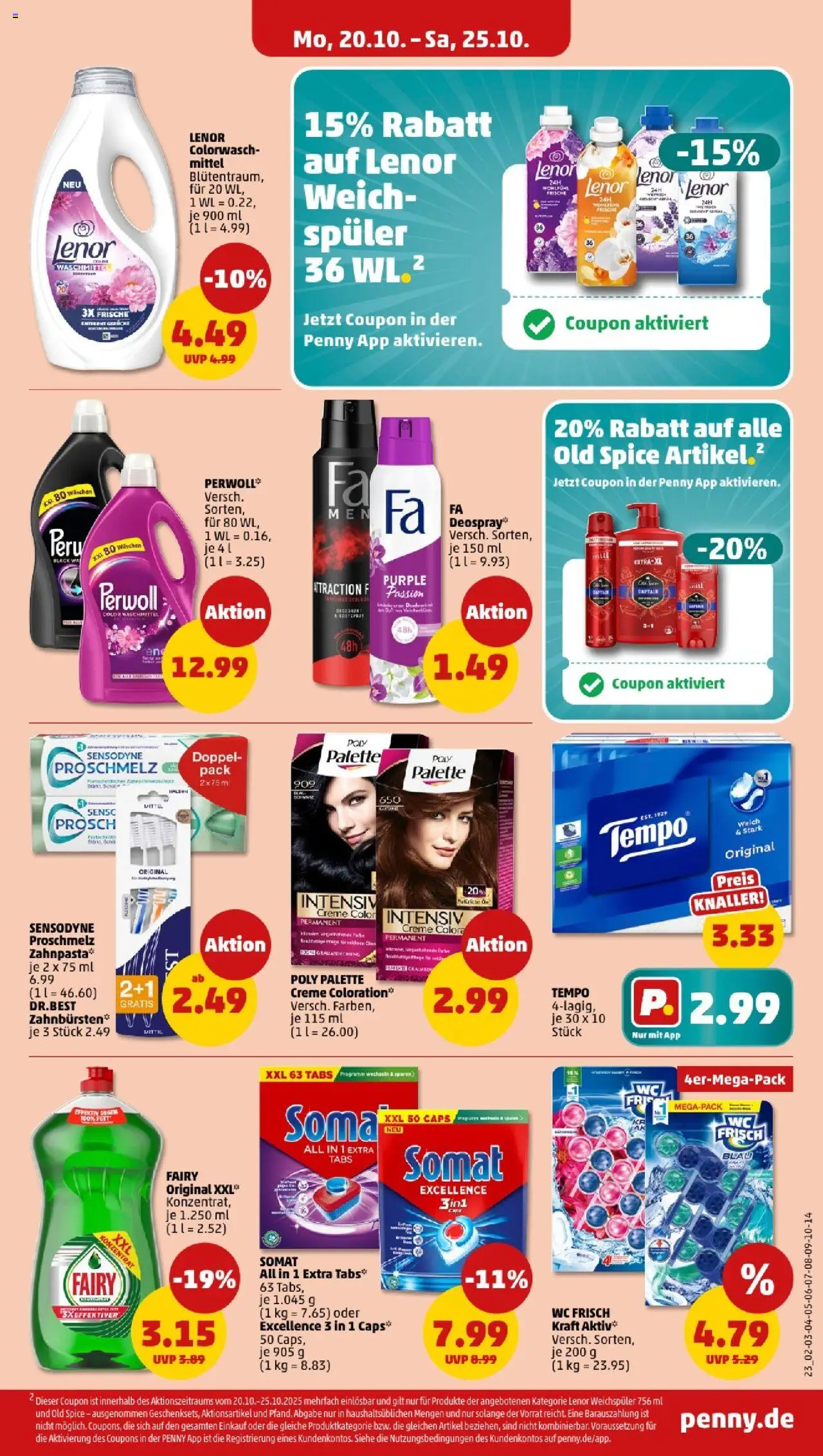 Penny - Hamburg – gültig ab 20.10.2025 | Seite: 23 | Produkte: Lenor, Creme, Waschmittel, Deospray