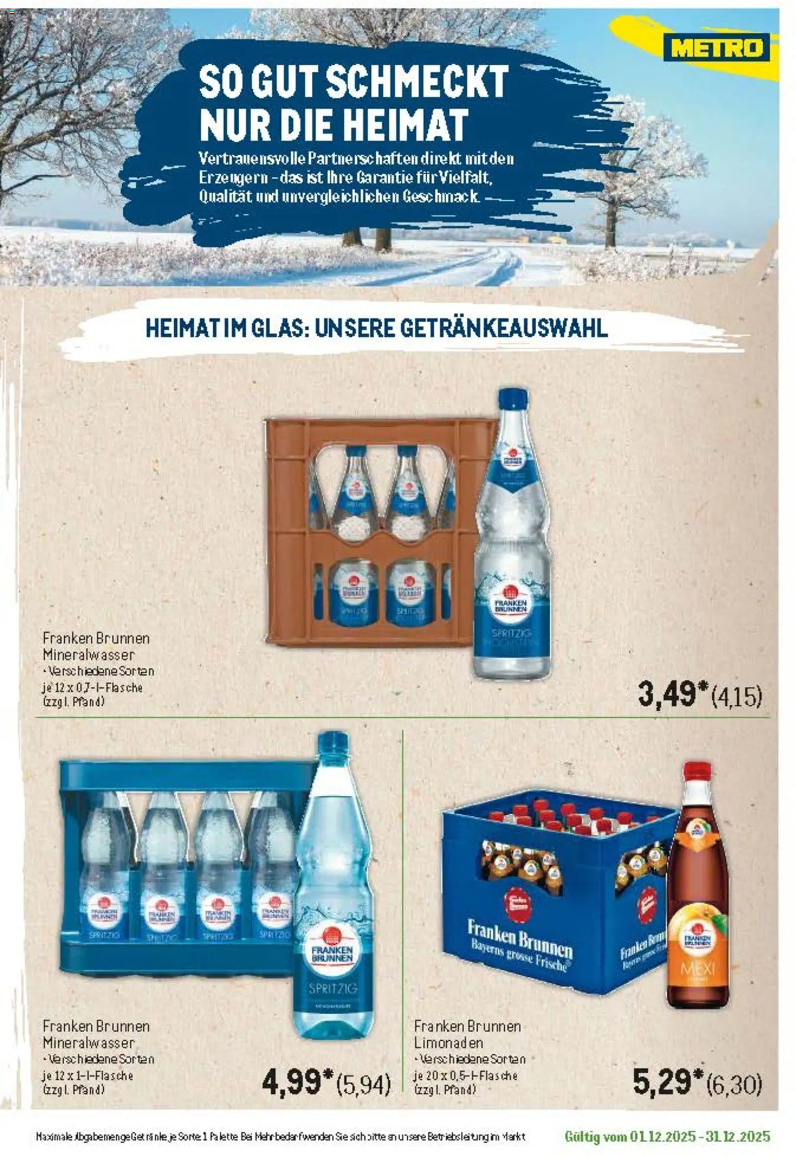Metro Regionaler Flyer – gültig ab 01.12.2025 | Seite: 26 | Produkte: Mineralwasser