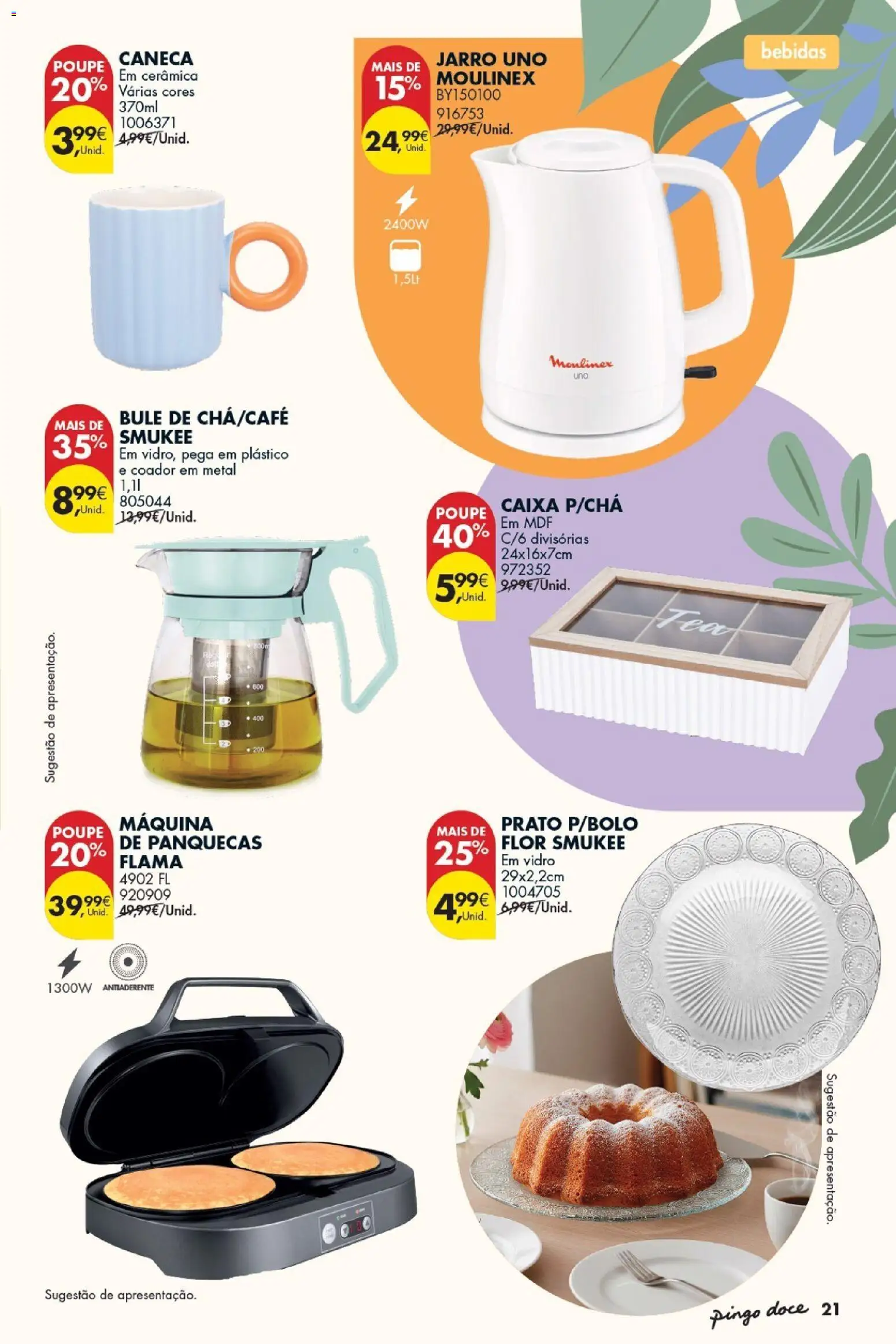 Pingo Doce - Bazar Primavera │ válido de 07.04.2026 | Página: 21 | Produtos: Panquecas, Caneca, Caixa