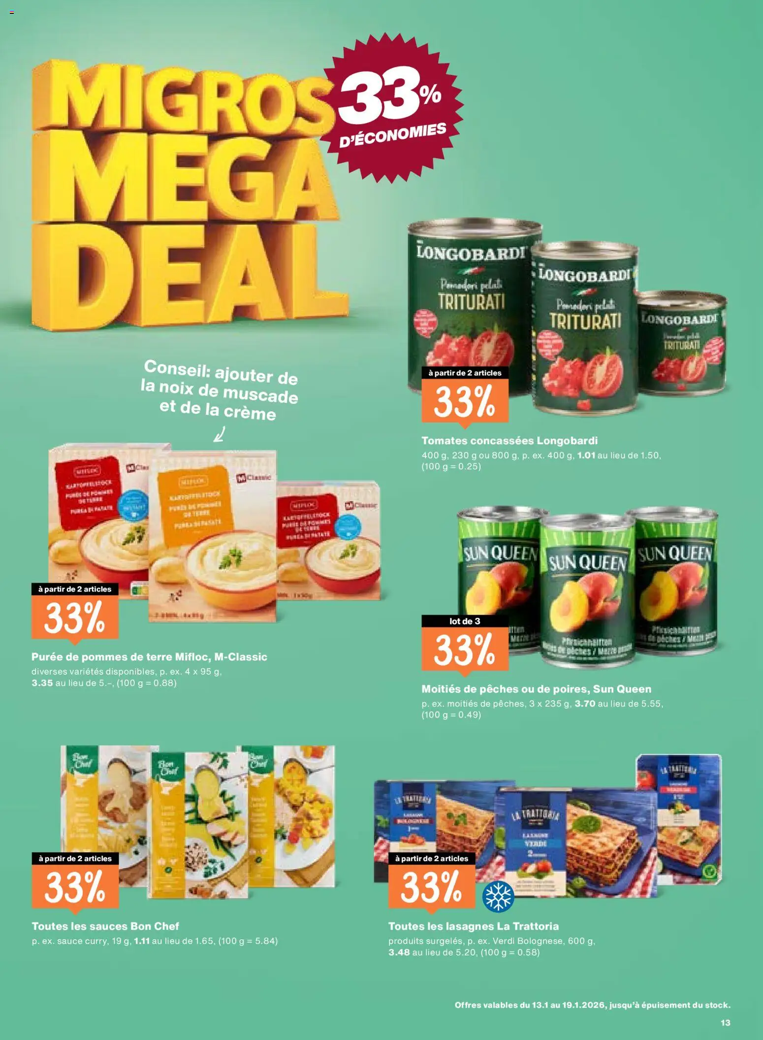 Migros Aktionen FR – gültig ab 13.01.2026 | Seite: 13 | Produkte: Creme