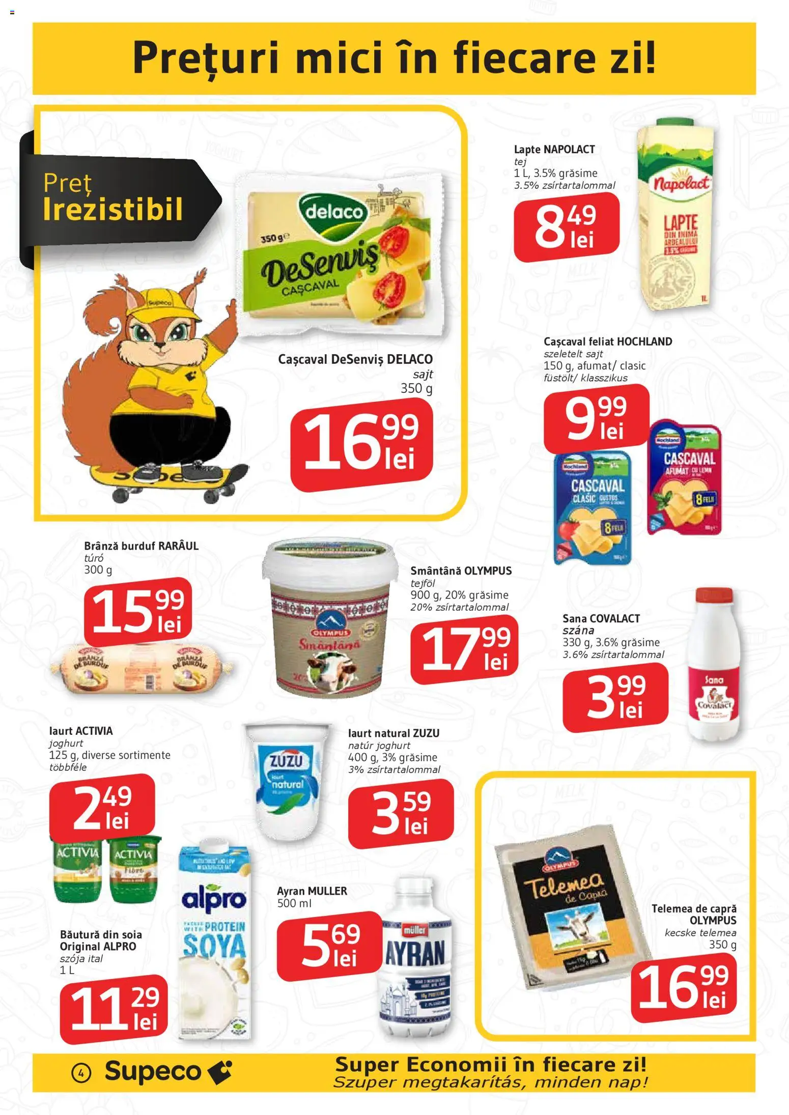 Noul catalog Supeco – valabil de la 22.01.2026 | Pagină: 4 | Produse: Light Kedi Konservesi, Cașcaval, Lapte, Brânză