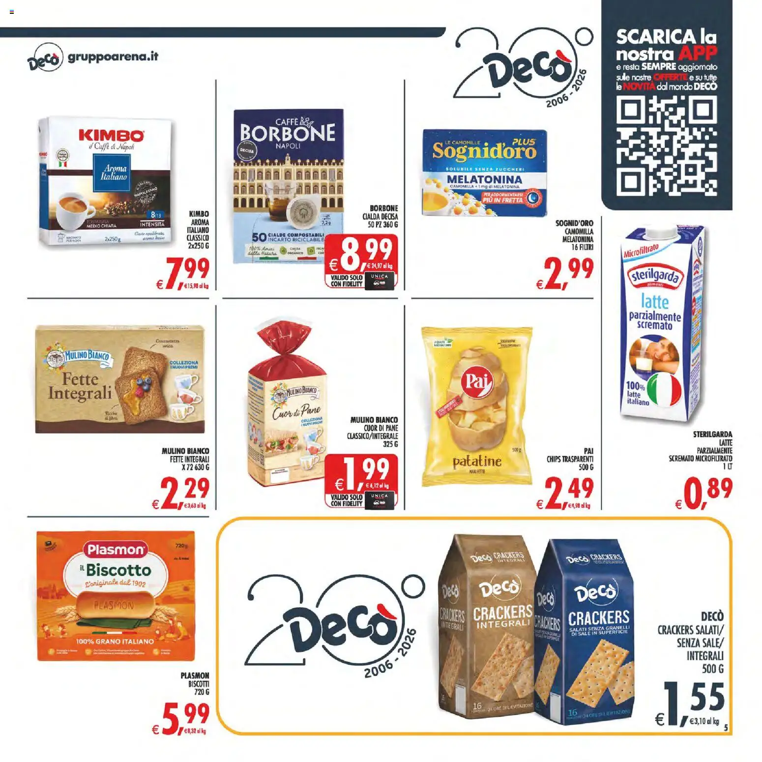 Volantino Decò del 17.03.2026 | Pagina: 5 | Prodotti: Pane, Patatine, Biscotti, Sale
