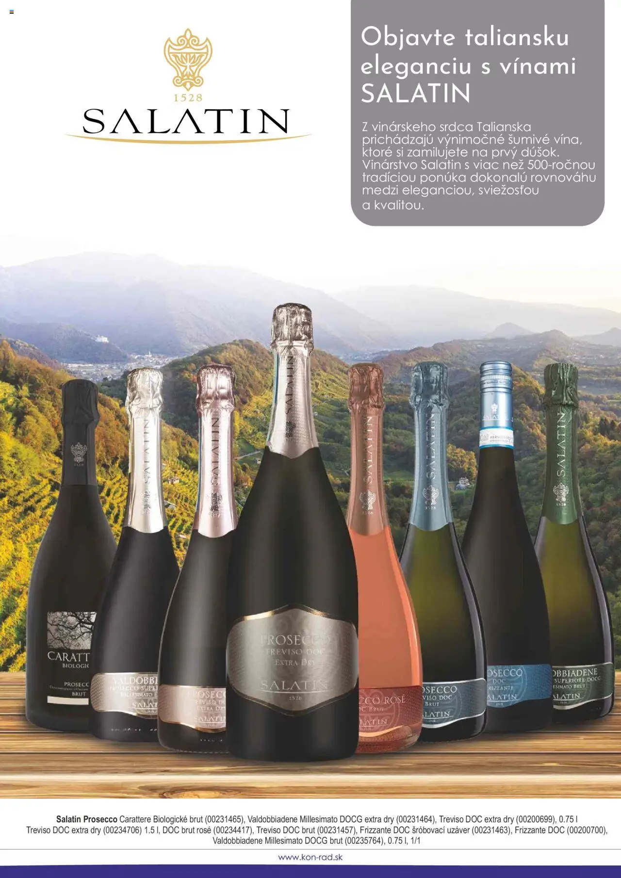 Nové KON - RAD akcie – leták je platný od 01.05.2025 | Strana: 31 | Produkty: Prosecco, Šalát