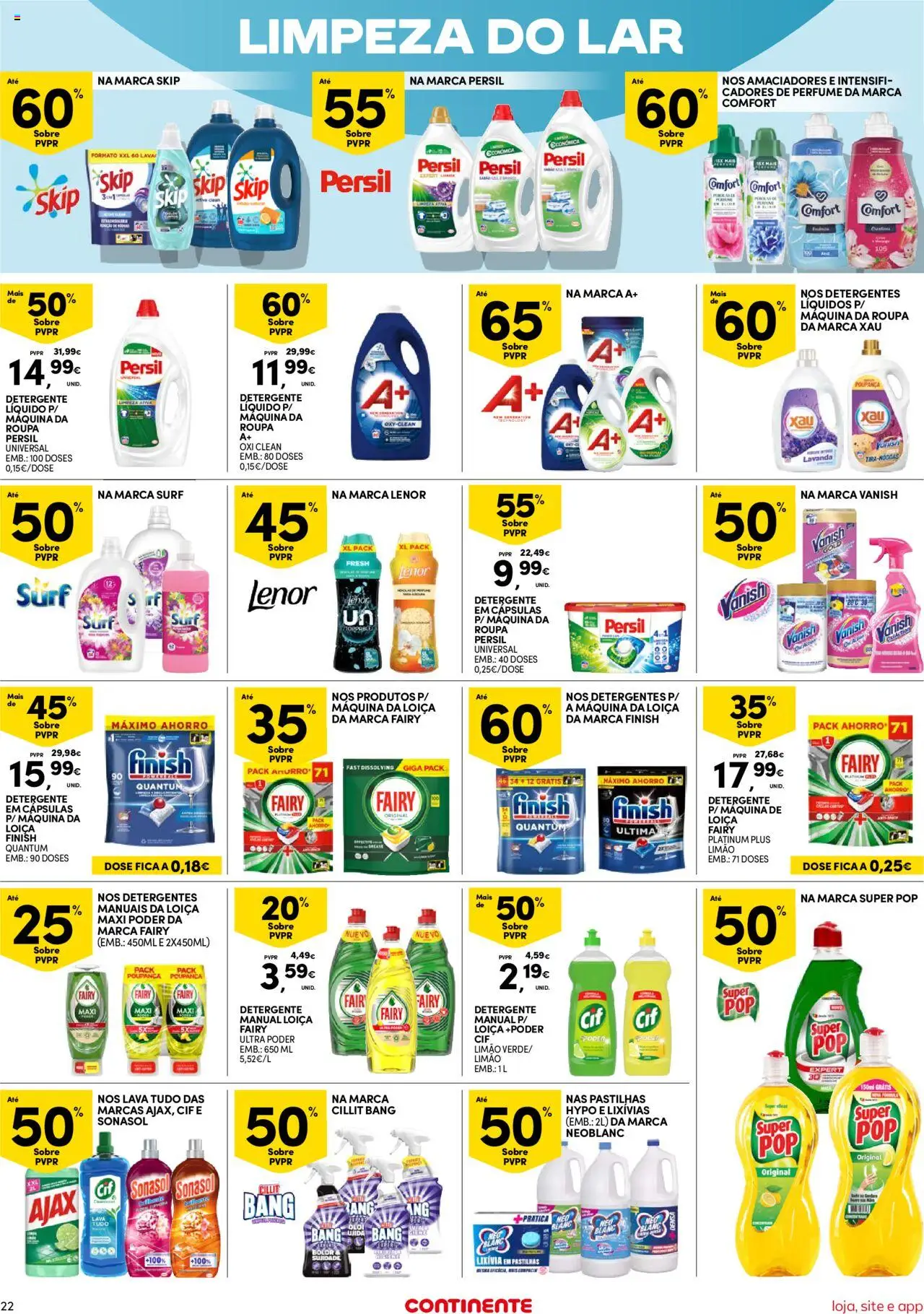 Continente Semanal Continente Bom Dia │ válido de 21.10.2025 | Página: 22 | Produtos: Perfume, Detergente, Persil