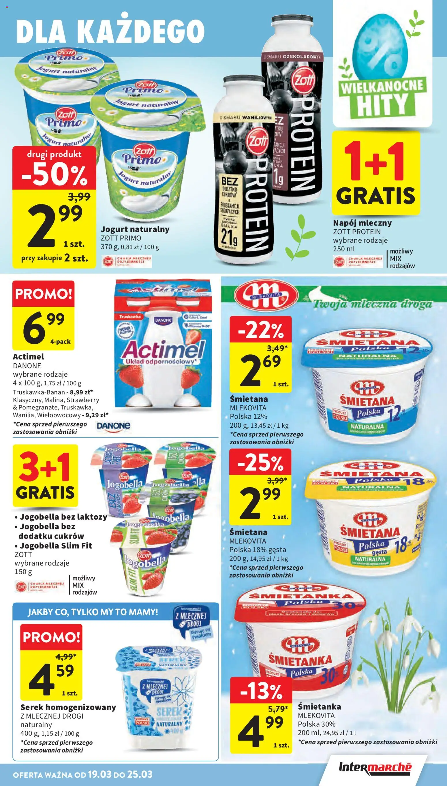 Intermarche gazetka od 19.03.2026 | Strona: 29 | Produkty: Bez laktozy, Serek homogenizowany, Serek, Śmietana