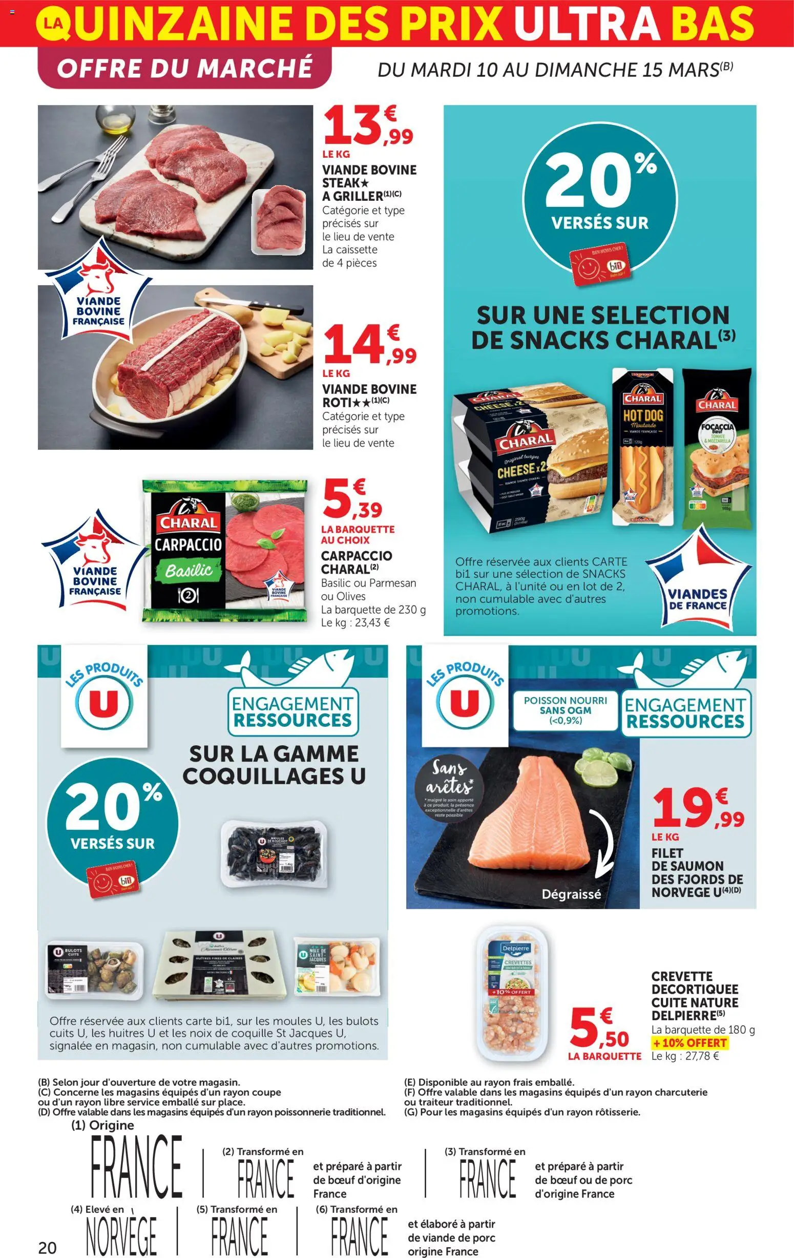 {H1} | Page: 20 | Produits: Viande de porc, Crevette, Viande, Saumon