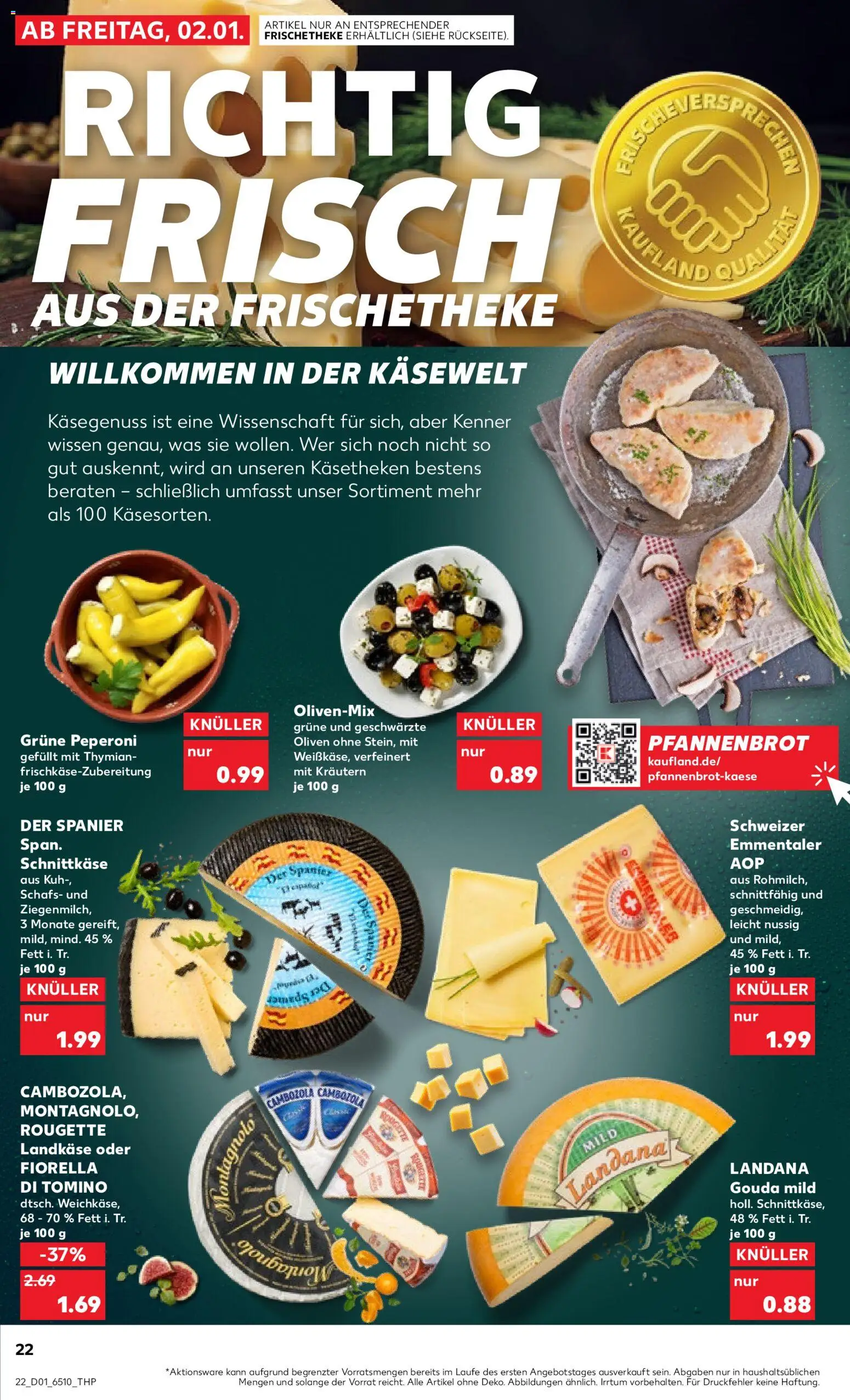 Kaufland prospekt Köln	 – gültig ab 02.01.2026 | Seite: 22 | Produkte: Gouda