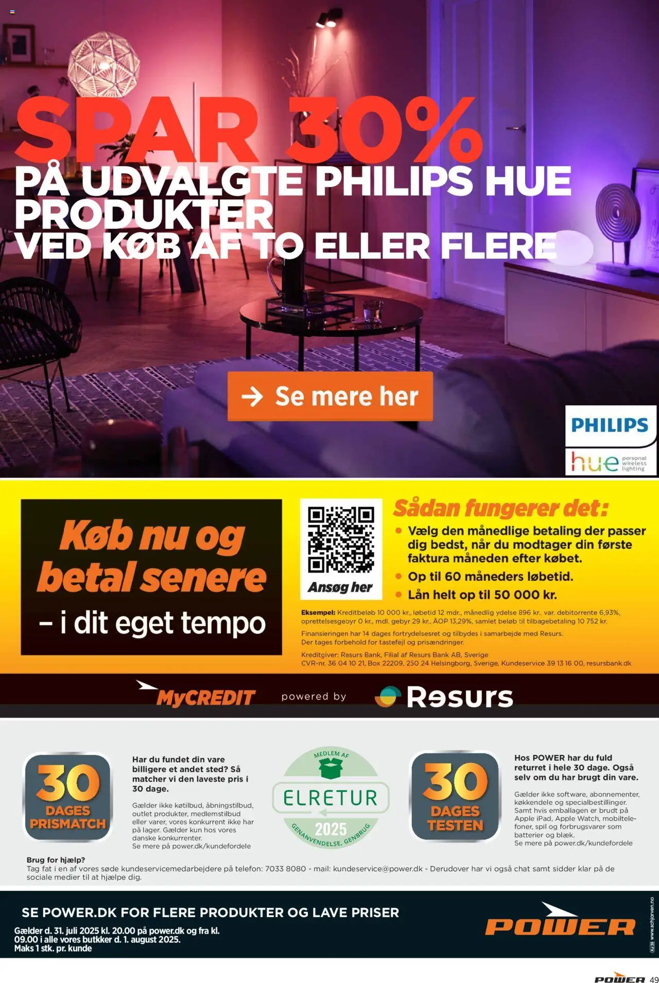 Power Tilbudsavis gyldig fra 31.07.2025 | Side: 49 | Produkter: Philips Hue, Batterier, Telefon, Spil