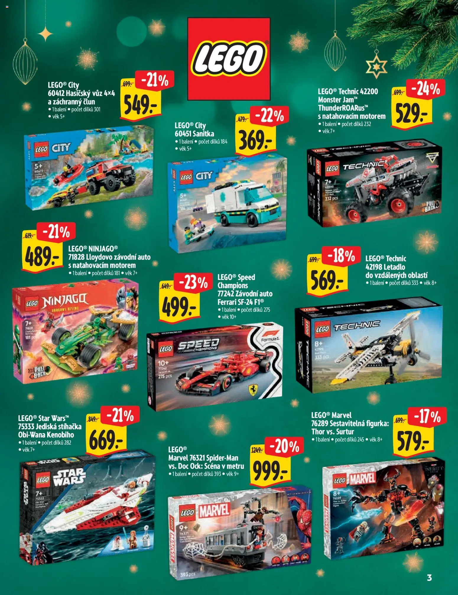 Albert katalog - Hypermarket - Vánoce od 12.11.2025 | Strana: 3 | Produkty: Monster, LEGO, Lego Technic