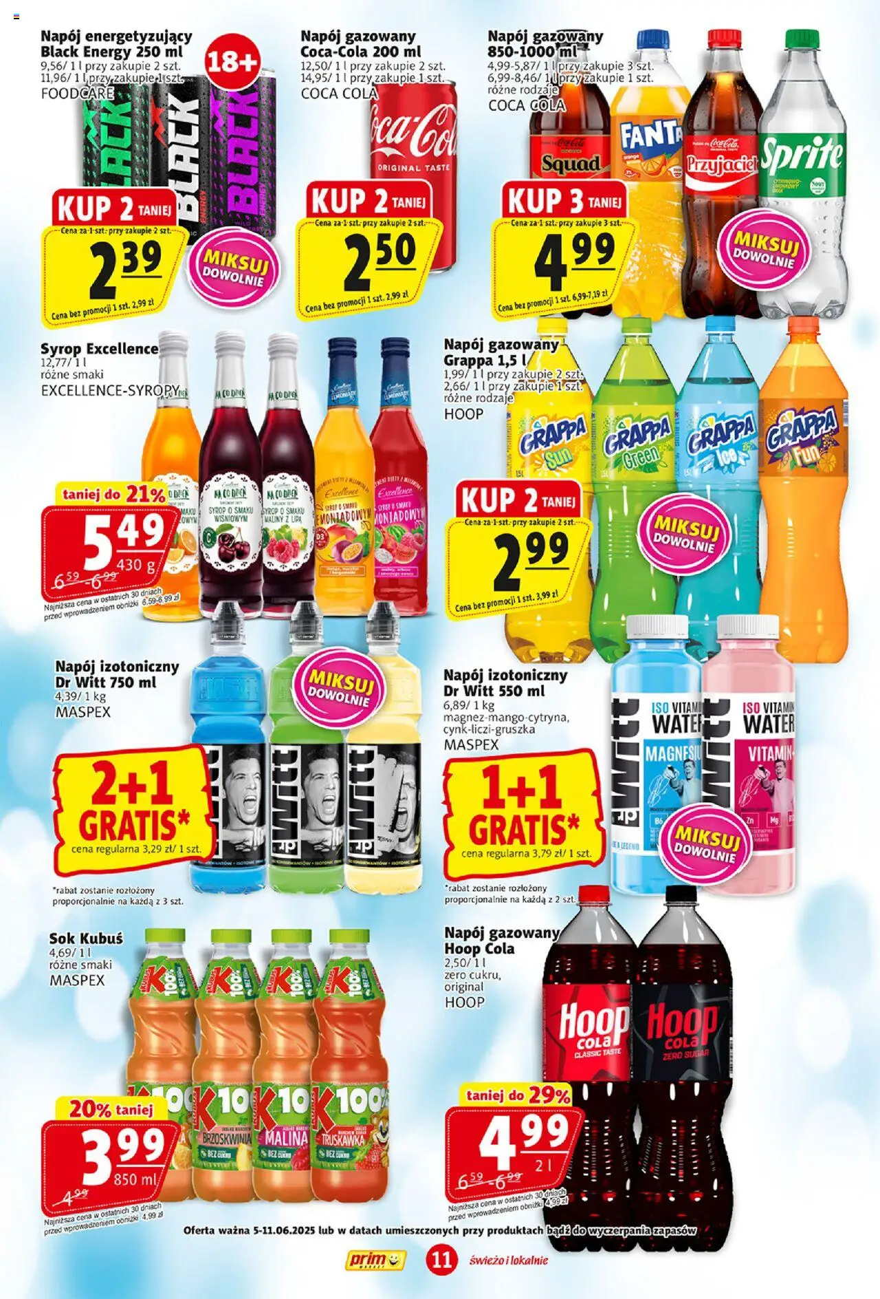 Prim Market Gazetka od 05.06.2025 | Strona: 11 | Produkty: Malina, Maliny, Sprite, Sok