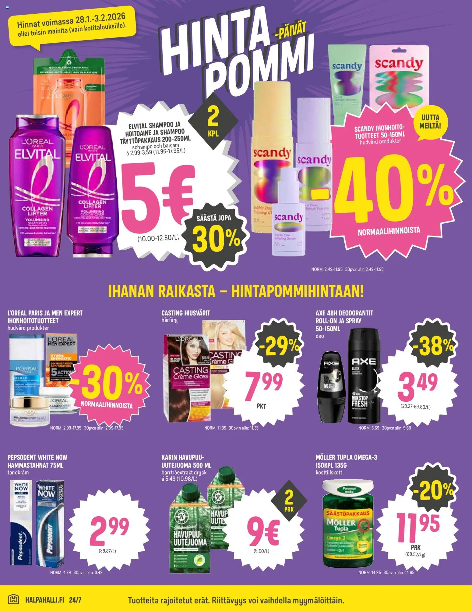 Halpa Halli tarjoukset – voimassa 28.02.2026 alkaen | Sivu: 6 | Tuotteet: Shampoo, Hoitoaine, Voi