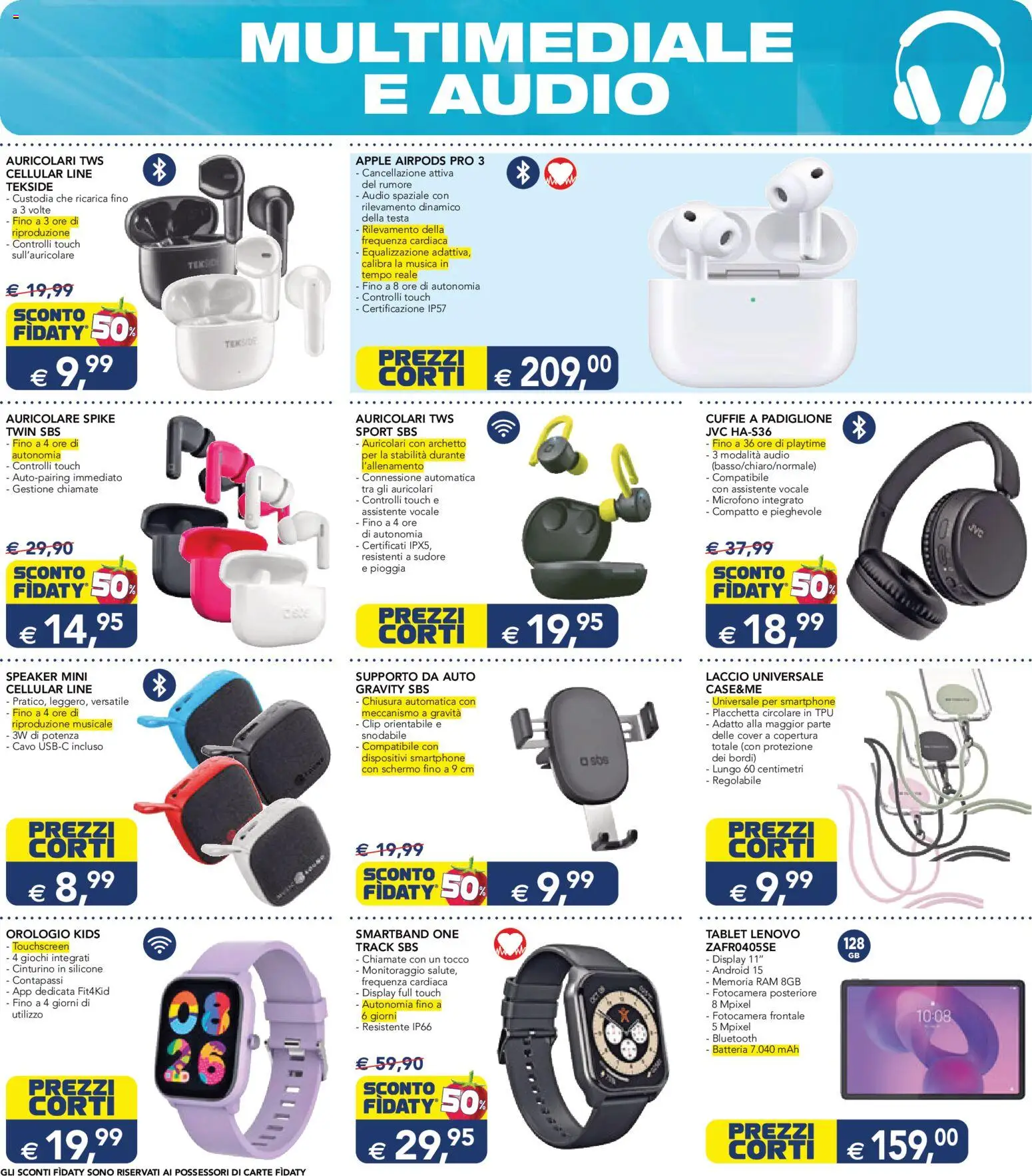 Volantino Esselunga S del 23.03.2026 | Pagina: 3 | Prodotti: Smartphone, Audio, Cuffie, Airpods