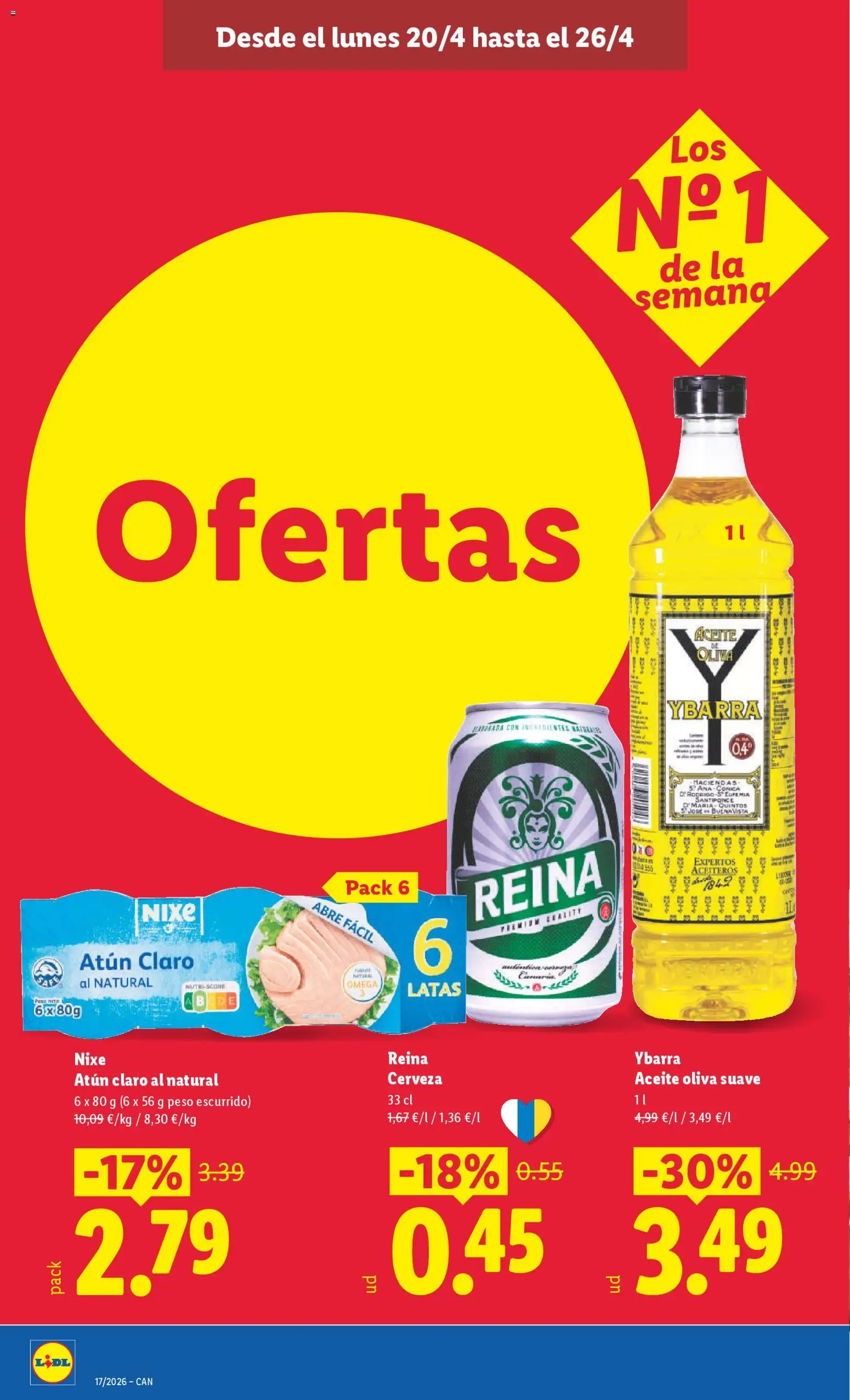 Lidl Canarias │ válido desde el 20.04.2026 | Página: 12 | Productos: Κρεμάστρα, Aceite, Cerveza, Atún claro