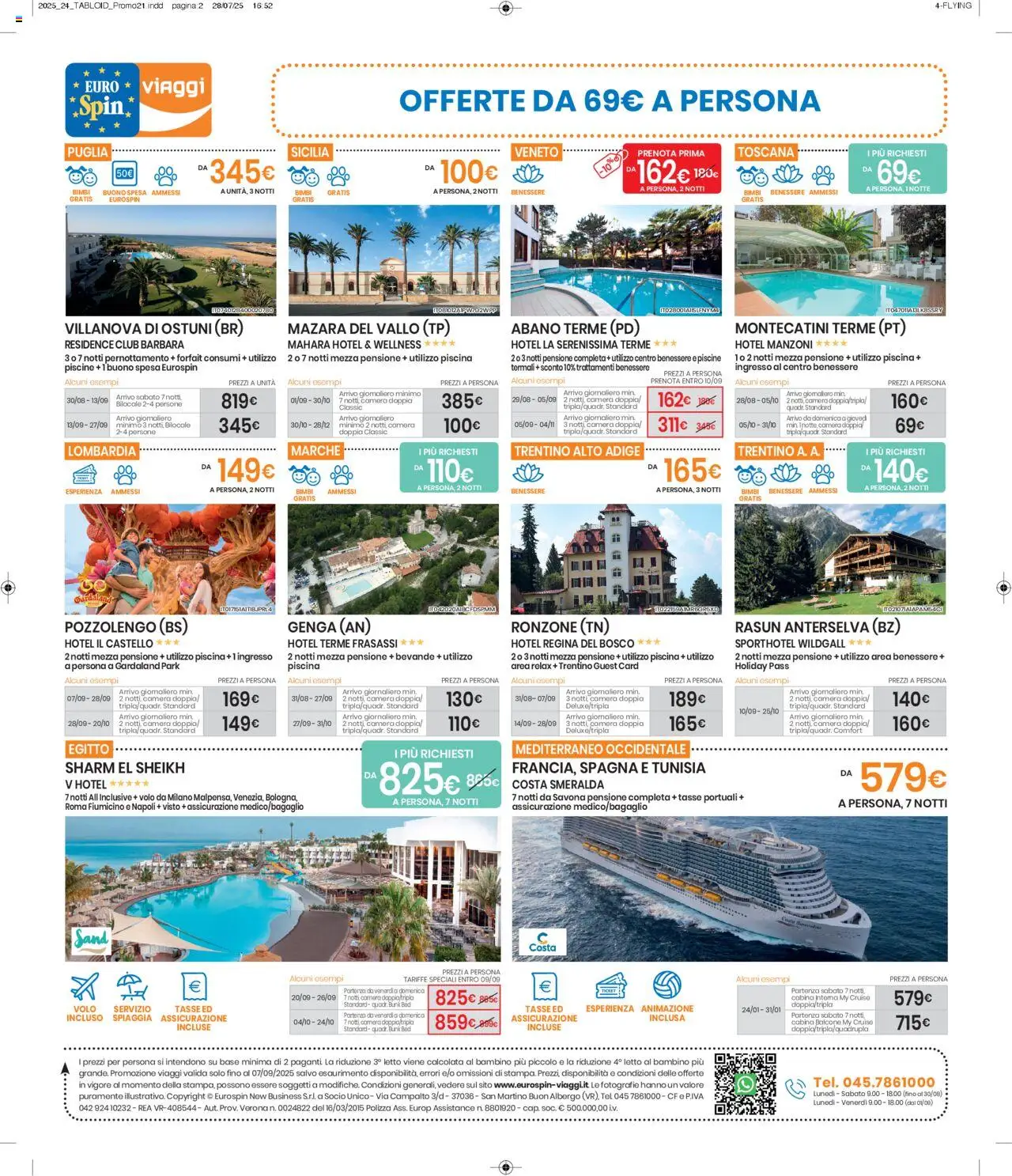 Volantino Eurospin del 25.08.2025 | Pagina: 1 | Prodotti: Piscina, Letto