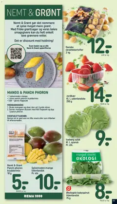 Iceberg salat, KI. I, spansk Pr. stk. gyldig fra 07.03.2026 | Side: 11 | Produkter: Mango, Jordbær, Salat, Kartofler