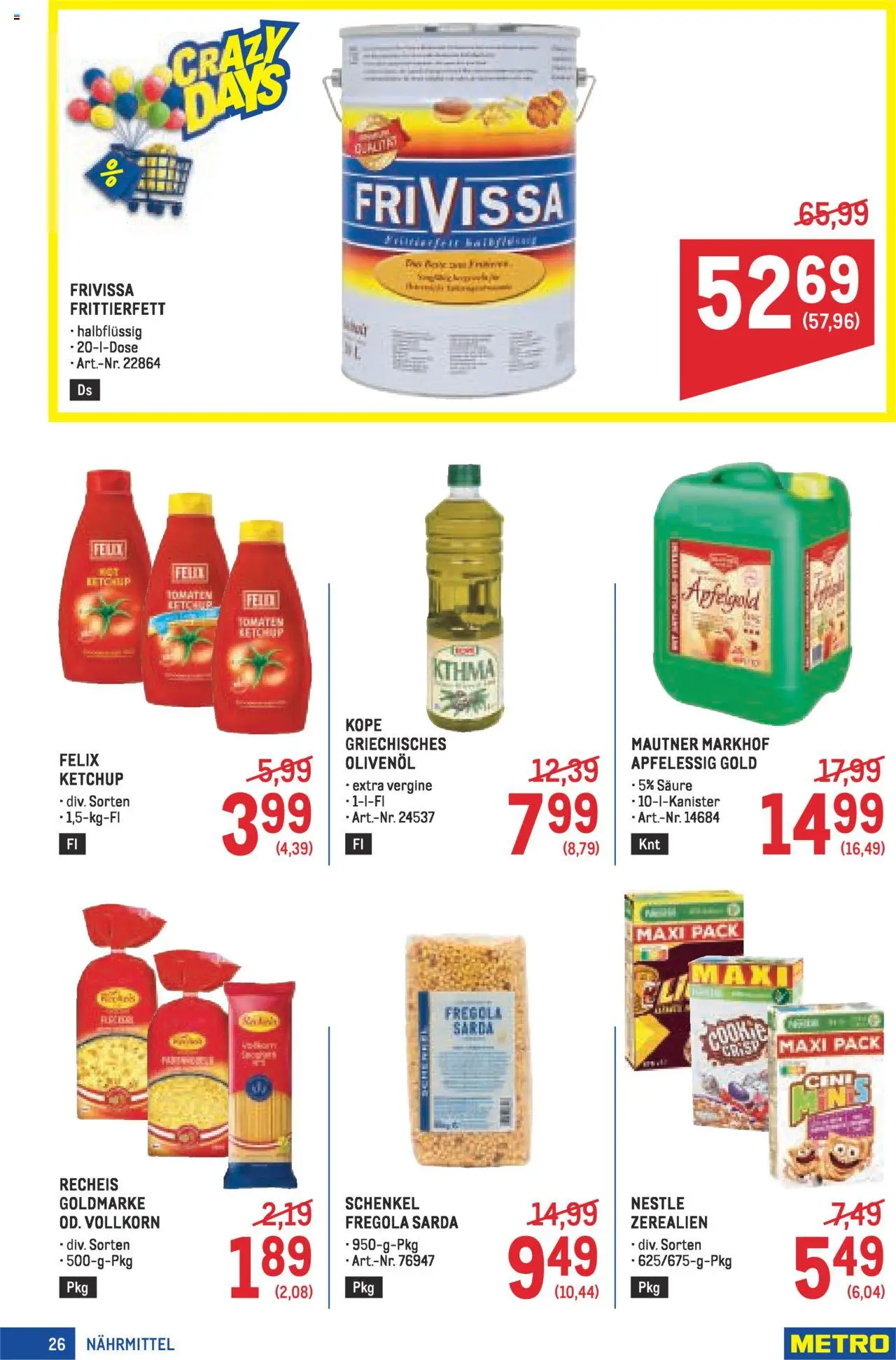 Metro angebote Profi gültig ab 16.10.2025 | Seite: 26 | Produkte: Ketchup, Tomaten