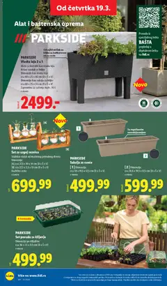 PARKSIDE Saksija za cveće, [1] Dimenzije: cca 59 x 19,5 x 17,5 cm (D x Š x V) - pregled Lidl kataloga - važi od 19.03.2026 | Strana: 62
