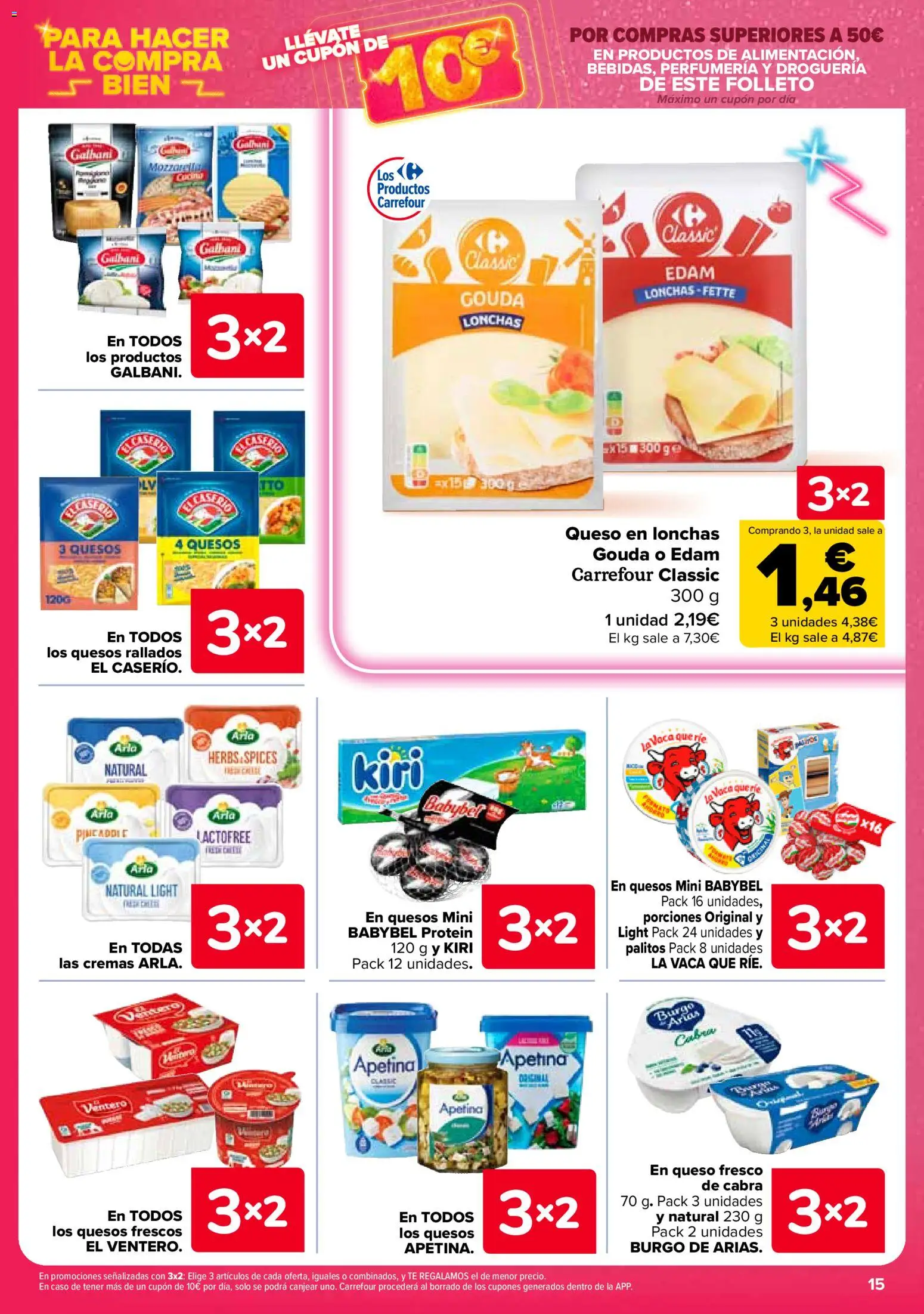 Carrefour folleto │ válido desde el 12.03.2026 | Página: 15 | Productos: Queso, Queso fresco