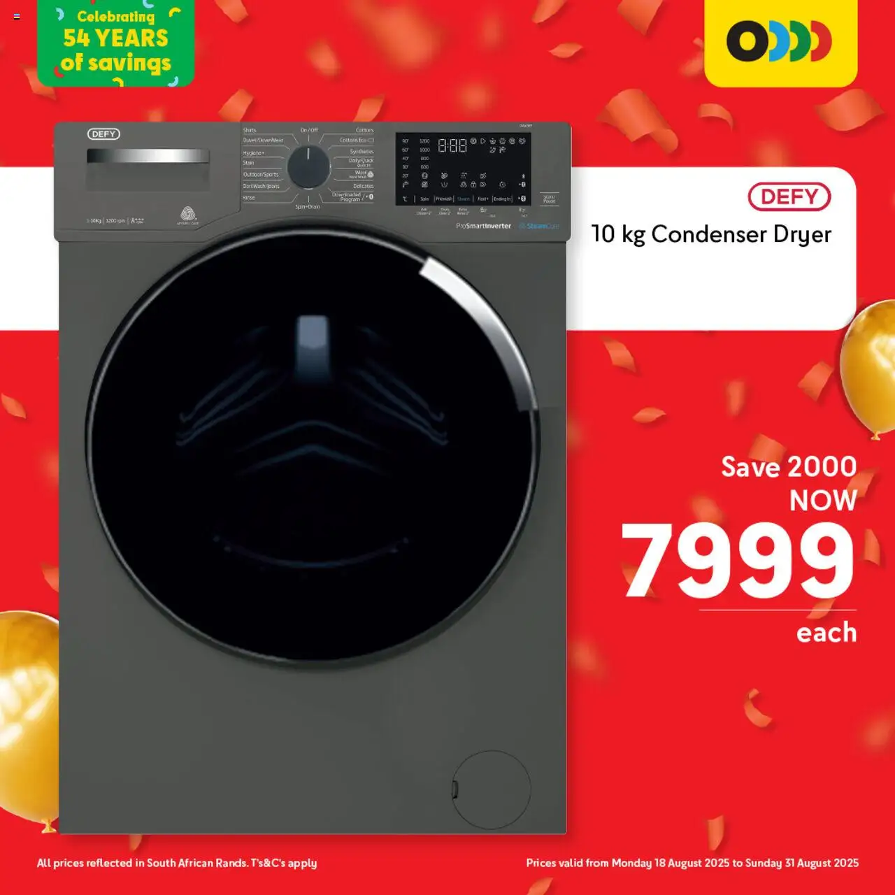 Makro Birthday Deals Electronics │ valid from 18.08.2025 | Page: 8 | Products: Jeans, Dryer