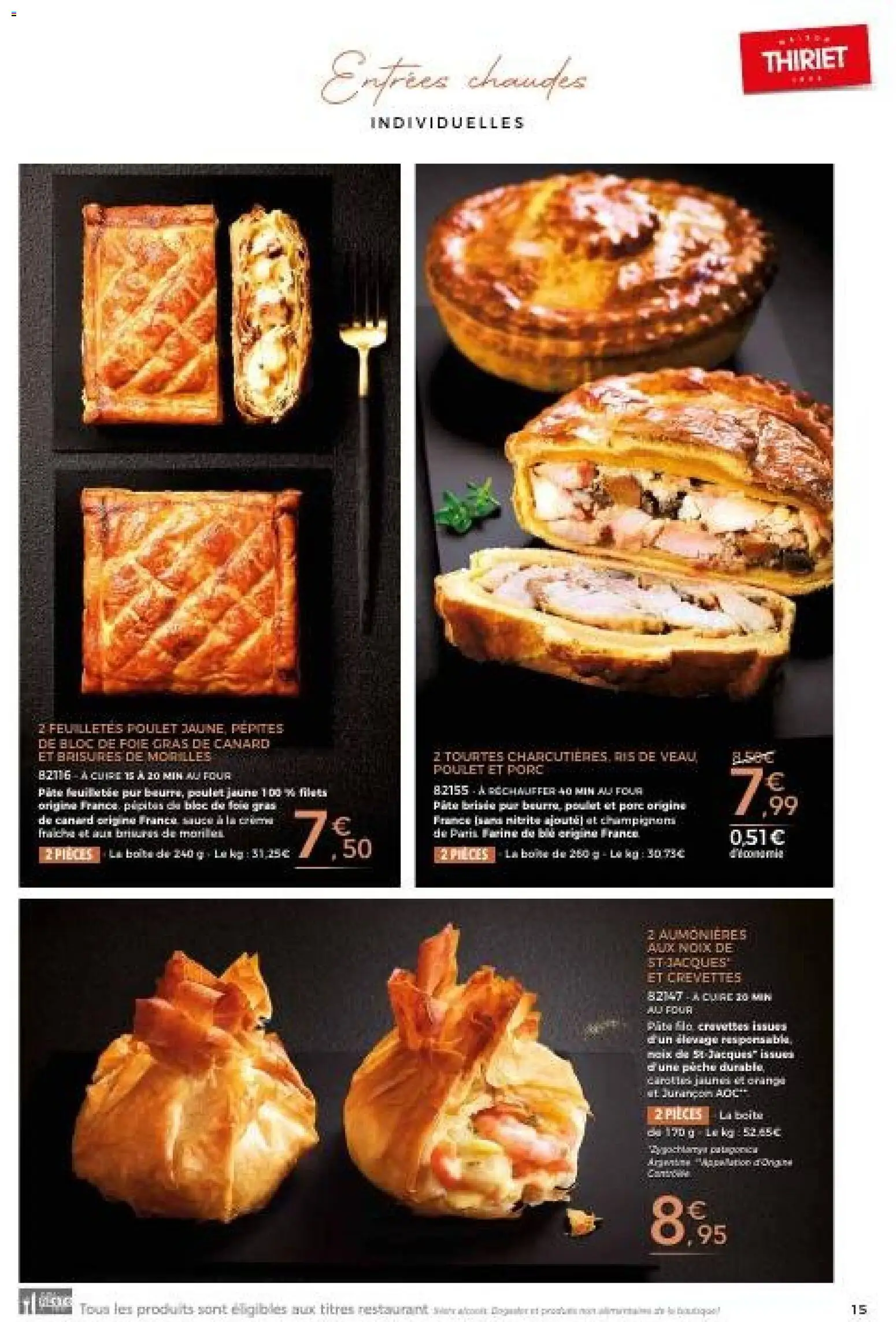 {H1} | Page: 15 | Produits: Farine de ble, Four, Bloc de foie gras, Noix