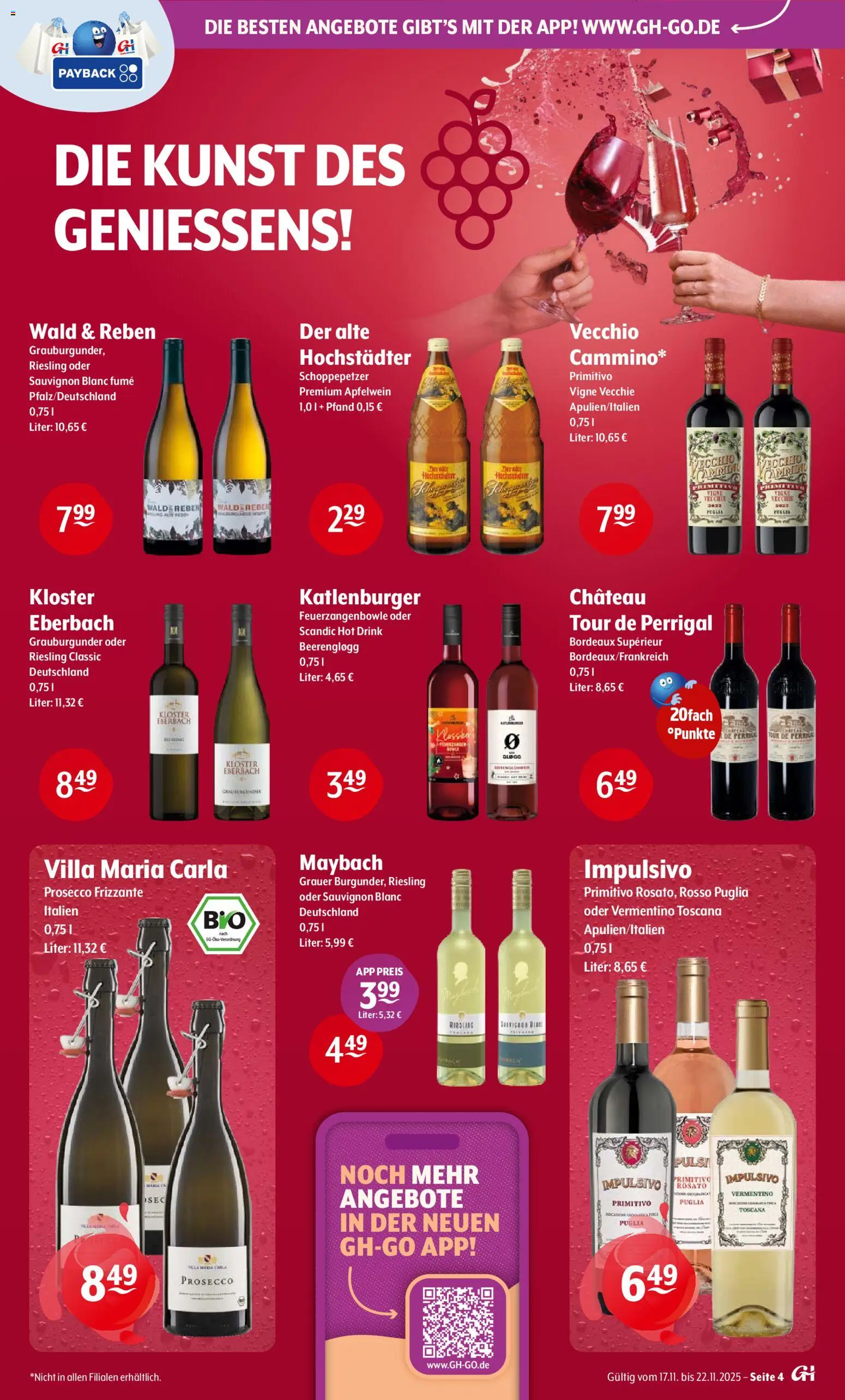 Trink und Spare Prospekt 	 – gültig ab 17.11.2025 | Seite: 4 | Produkte: Prosecco