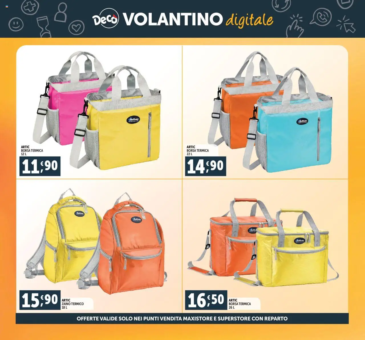Volantino Decò del 08.07.2025 | Pagina: 33 | Prodotti: Zaino, Borsa termica, Borsa