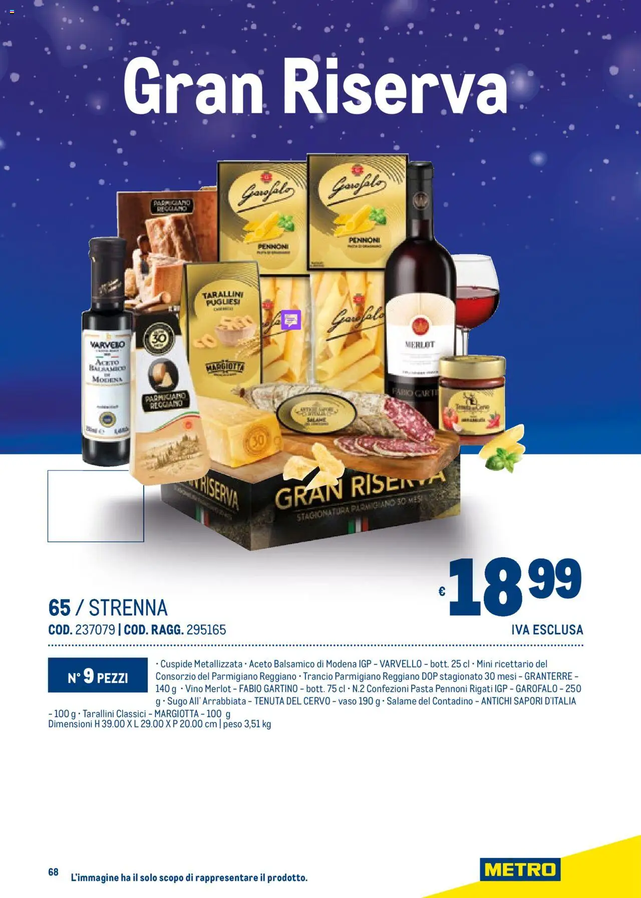 Volantino Metro del 06.11.2025 | Pagina: 68 | Prodotti: Vino, Sugo, Parmigiano, Vaso