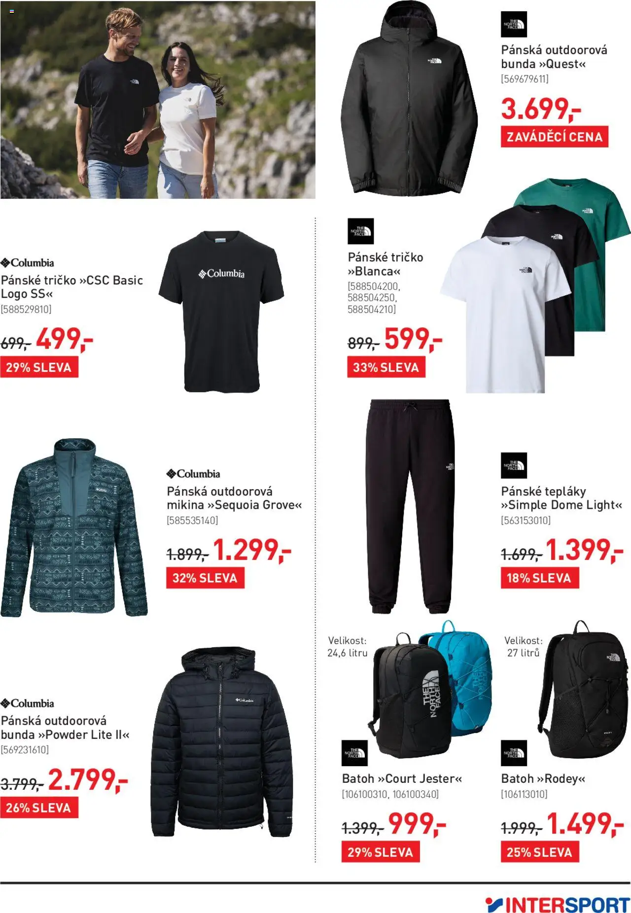 Intersport leták od 08.10.2025 | Strana: 7 | Produkty: Tričko, Bunda, Batoh, Tepláky