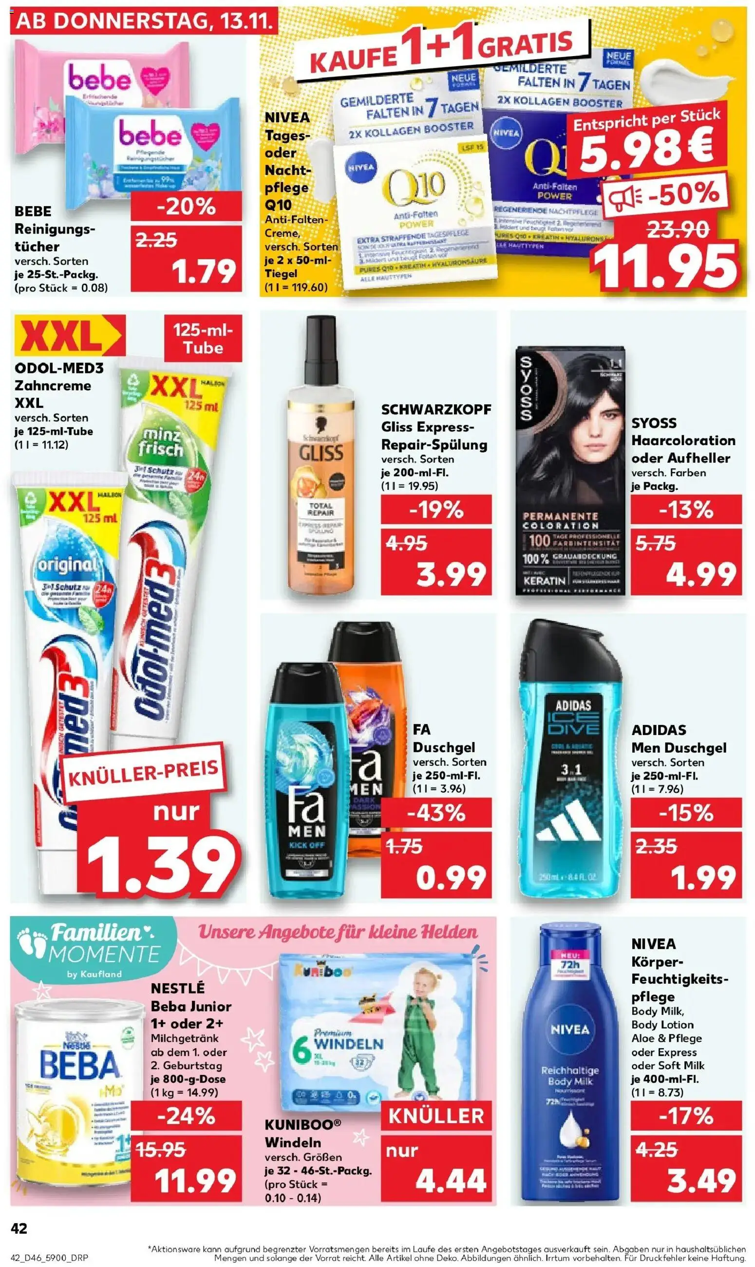 Kaufland prospekt Neustrelitz	 – gültig ab 13.11.2025 | Seite: 42 | Produkte: Fa duschgel, Duschgel, Body Lotion, Shower Gel