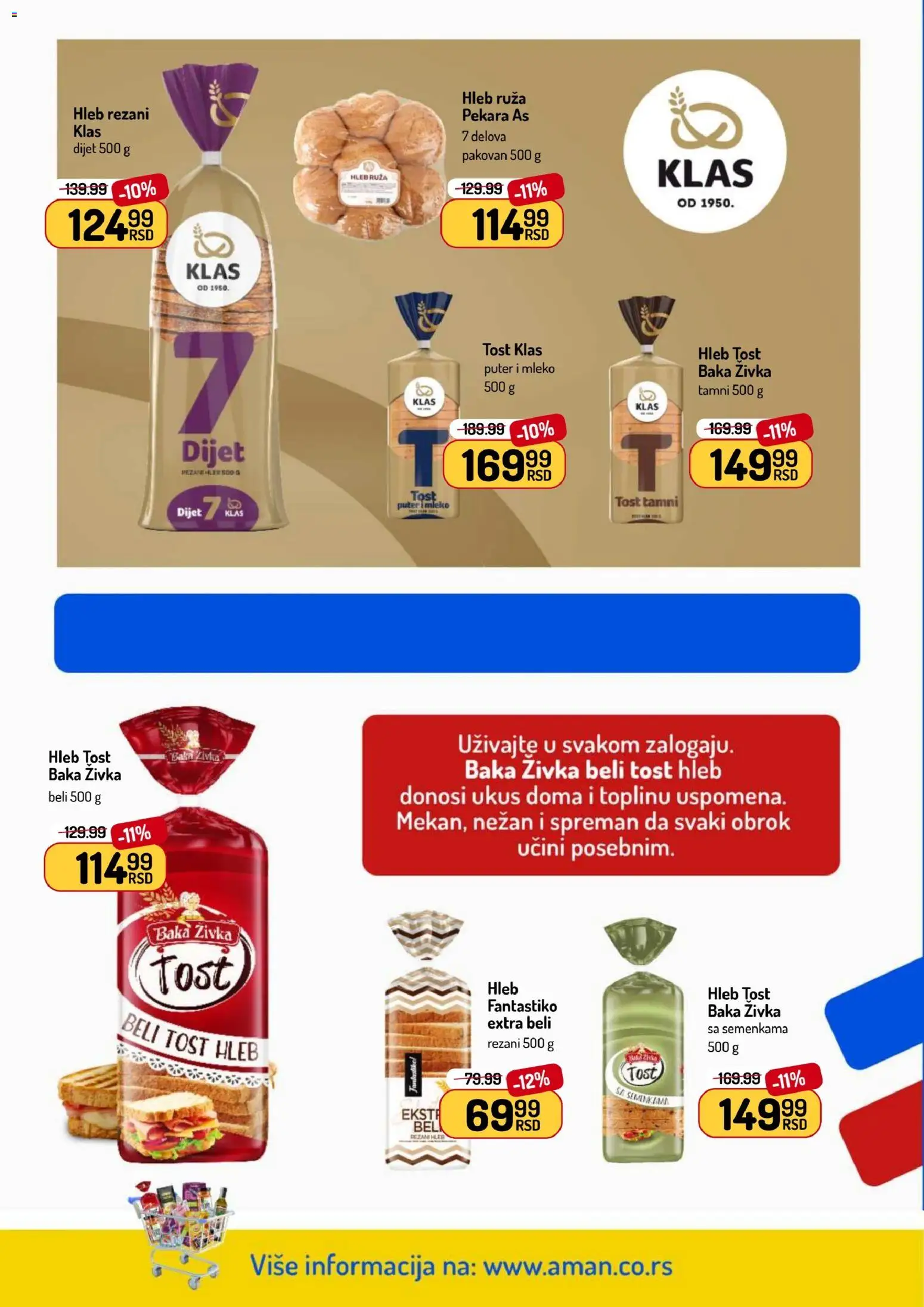 Aman katalog - važi od 16.02.2026 | Strana: 30 | Proizvode: Tost hleb, Pekara, Mleko, Hleb