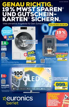 Euronics Prospekt Berlet gültig ab dem 13.08.2025