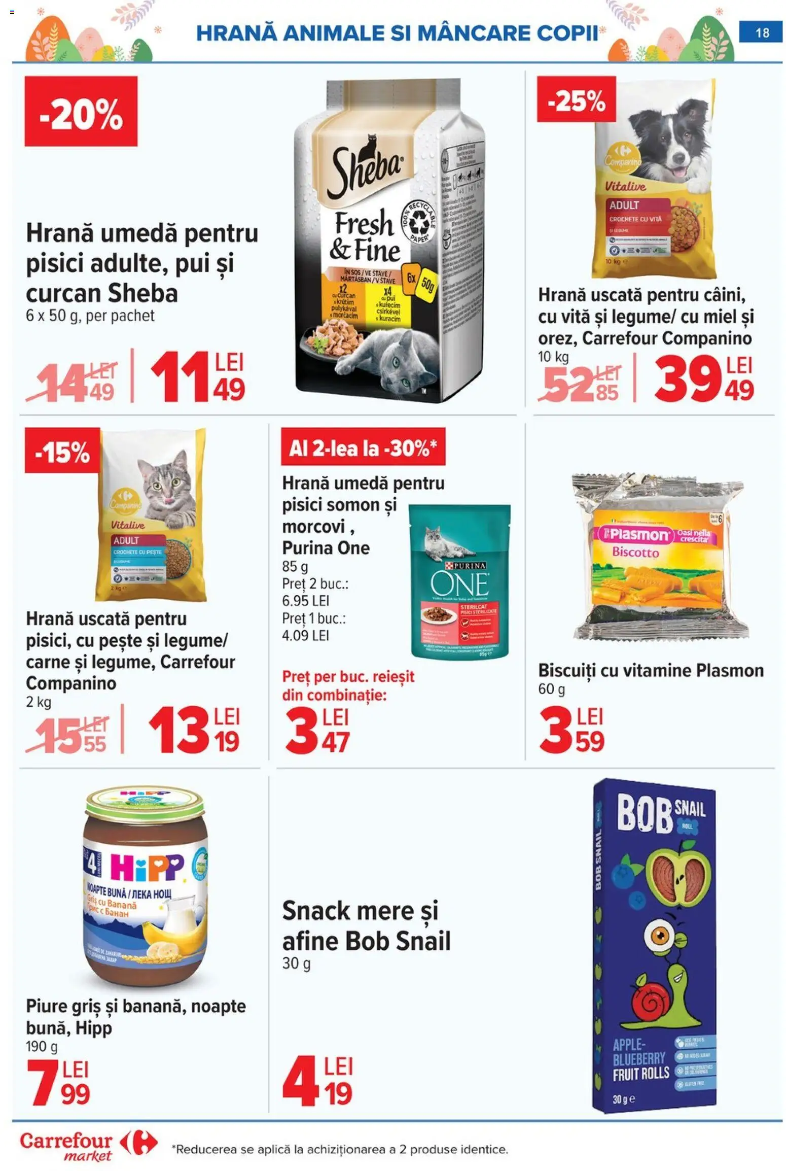 Noul catalog Carrefour – valabil de la 06.04.2026 | Pagină: 22 | Produse: Hacıyatmaz Kedi Oyuncağı, Apple, Biscuiți, Morcovi