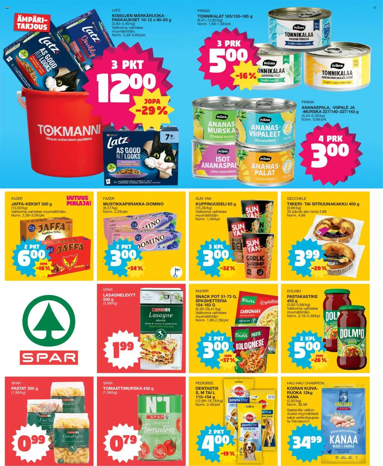 Tokmanni tarjoukset – voimassa 08.09.2025 alkaen | Sivu: 15 | Tuotteet: Pastakastike, Mustikka, Ämpäri, Pasta