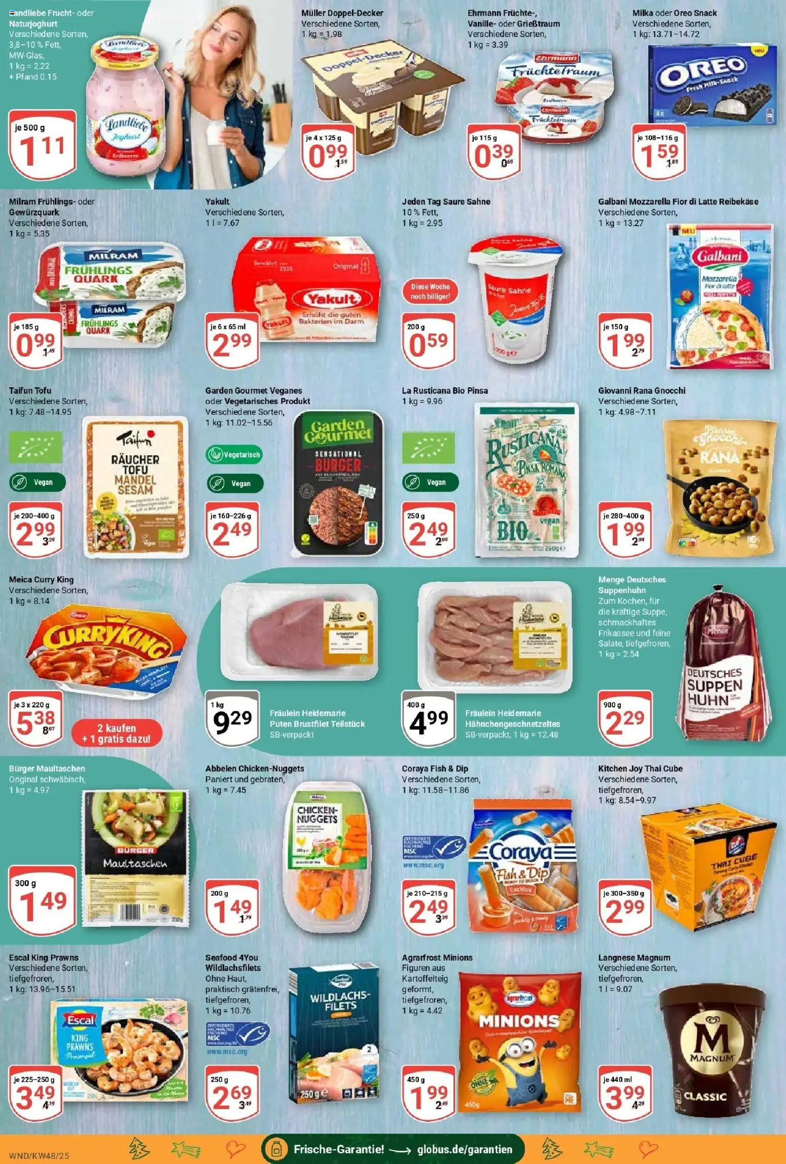 Globus prospekt St. Wendel	 – gültig ab 23.11.2025 | Seite: 13 | Produkte: Langnese, Milram, Maultaschen, Sahne