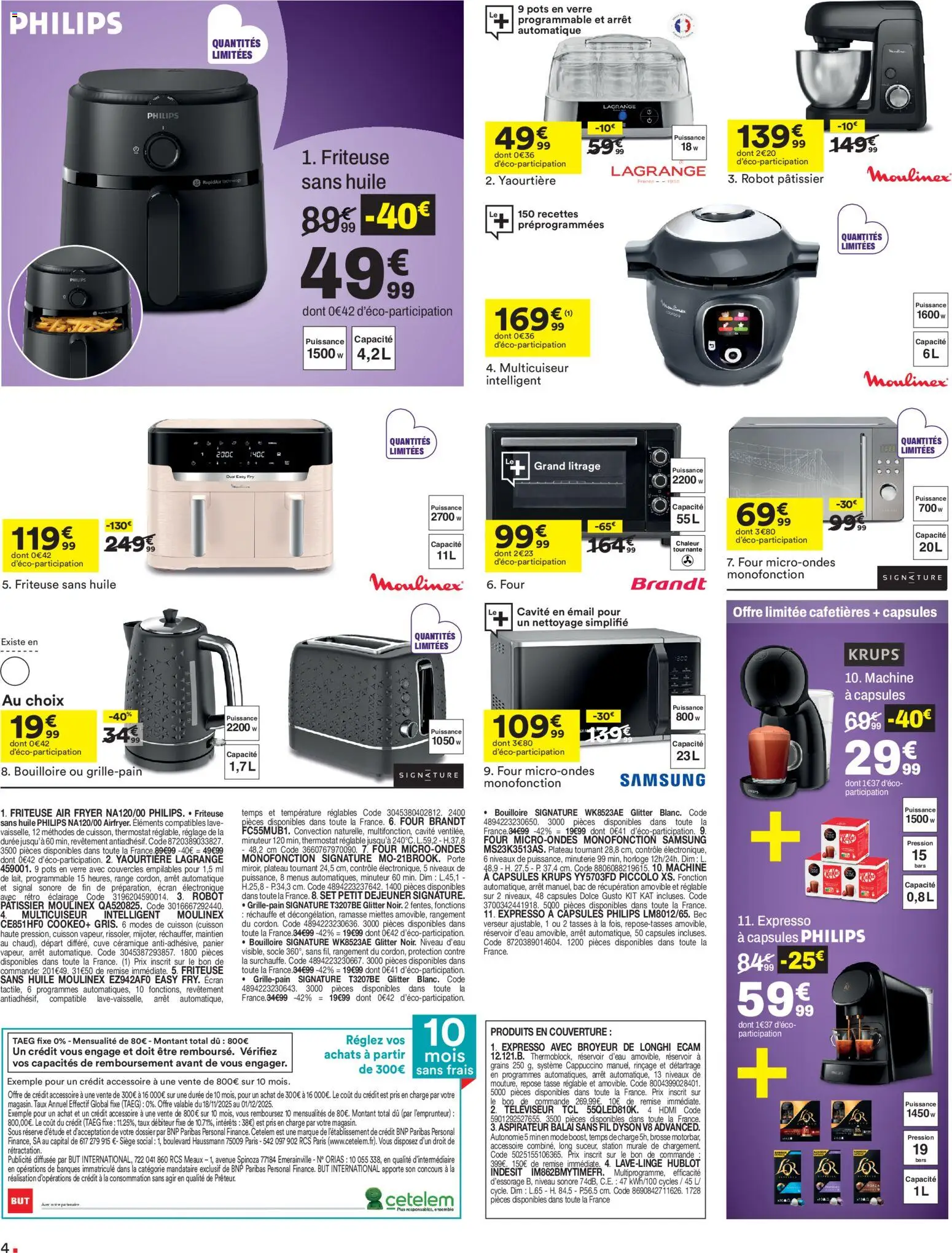 {H1} | Page: 4 | Produits: Robot pâtissier, Air fryer, Krups, Panier