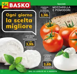 Anteprima del volantino Basko Pomodoro mozzarella catalogo valido a partire dal 28.07.2025