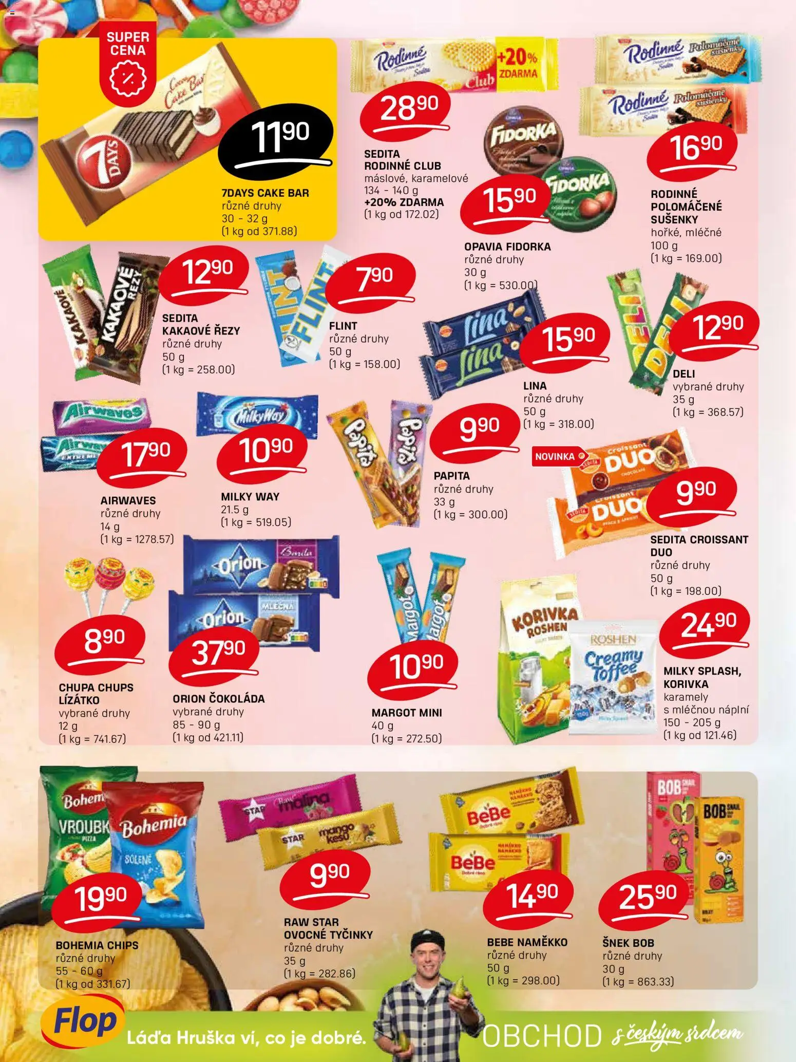 Flop leták od 07.01.2026 | Strana: 8 | Produkty: Bohemia chips, Bebe, Sušenky, Fidorka