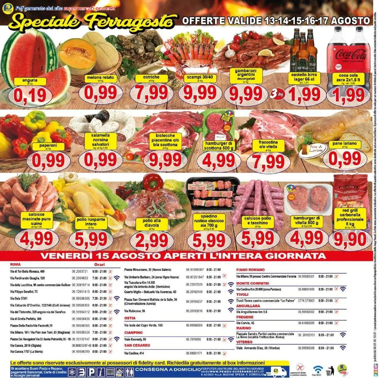 Volantino Pewex del 06.08.2025 | Pagina: 24 | Prodotti: Pane, Peperoni, Melone, Hamburger
