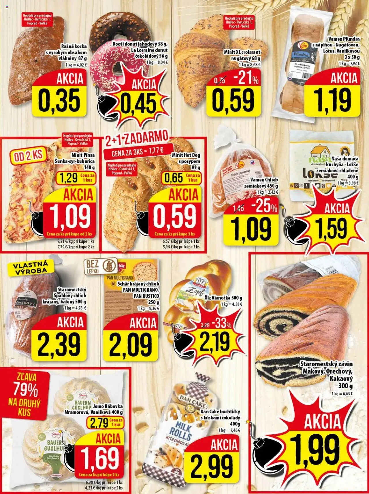 Nové Klas akcie – leták je platný od 06.10.2025 | Strana: 7 | Produkty: Kuchyňa, Chlieb, Donut