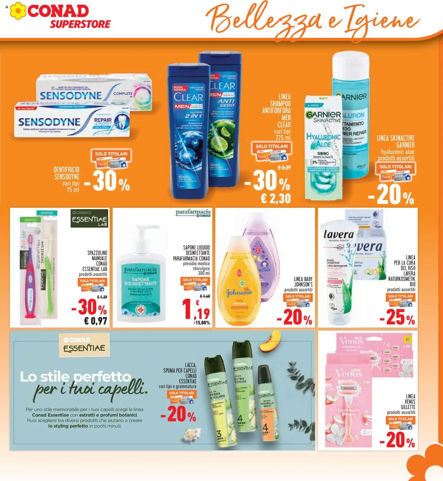 Volantino Conad del 08.04.2026 | Pagina: 21 | Prodotti: Sapone, Dentifricio, Detergente, Latte