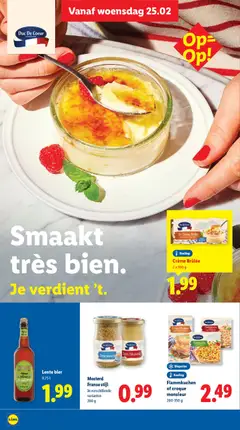 Lente bier, 0,75 l - Voorbeeld van een folder van Lidl, geldig van 23.02.2026 | Pagina: 14 | Producten: Pizza, Bier, Crème