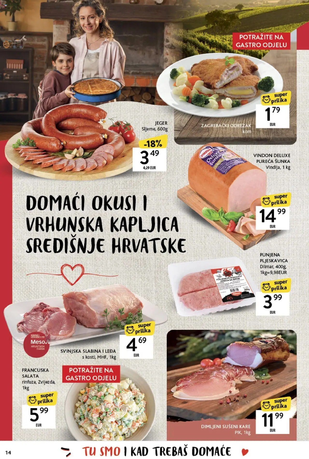 Konzum katalog | vrijedi od 19.05.2025 | Stranica: 14 | Proizvodi: Vindija, Šunka, Salata